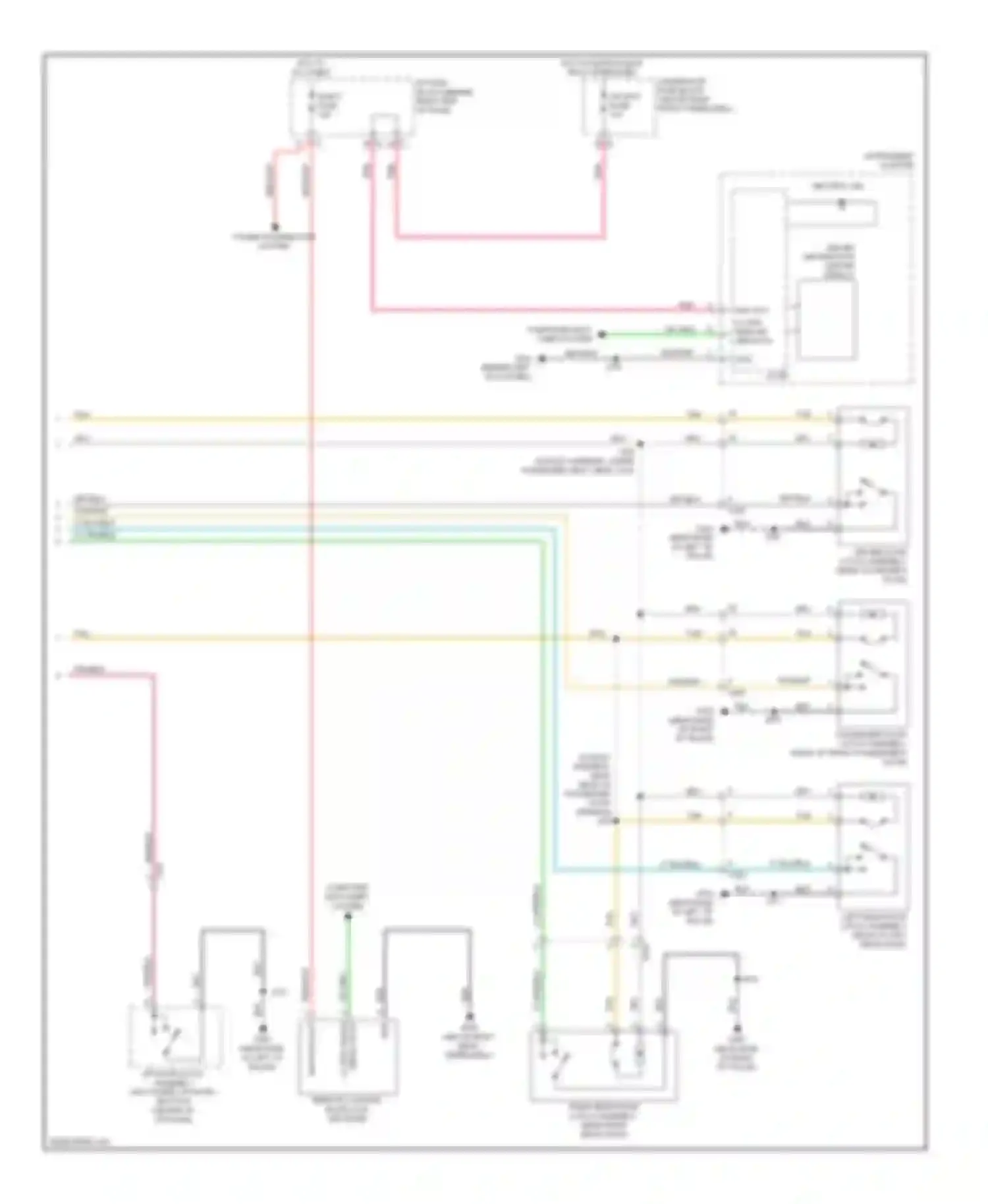 Acadia GMC I facelift (2013-2016): Forced entry circuit, without express up/down (2 of 2)
