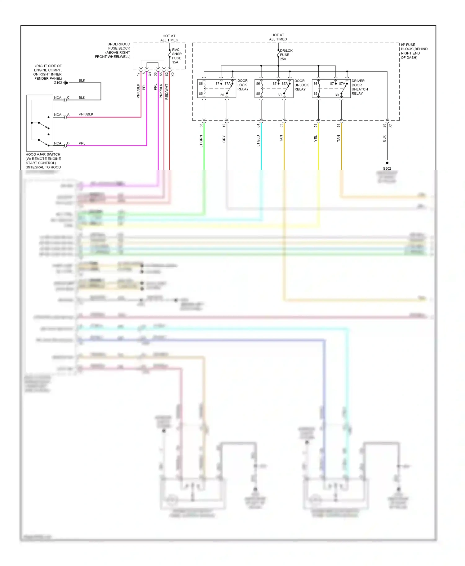 Wiring diagram dr lock sw lock for GMC Acadia I facelift (2013-2016) (1 of 4)