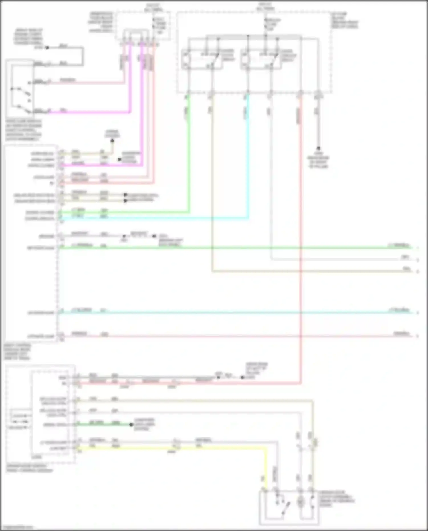 Acadia GMC I facelift (2013-2016): Forced entry circuit, w/ express up/down (1 of 2)
