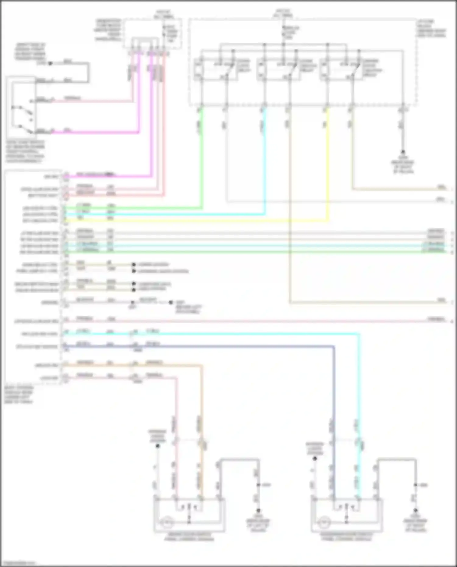 Acadia GMC I facelift (2013-2016): Forced entry circuit, w/o express up/down (1 of 2)