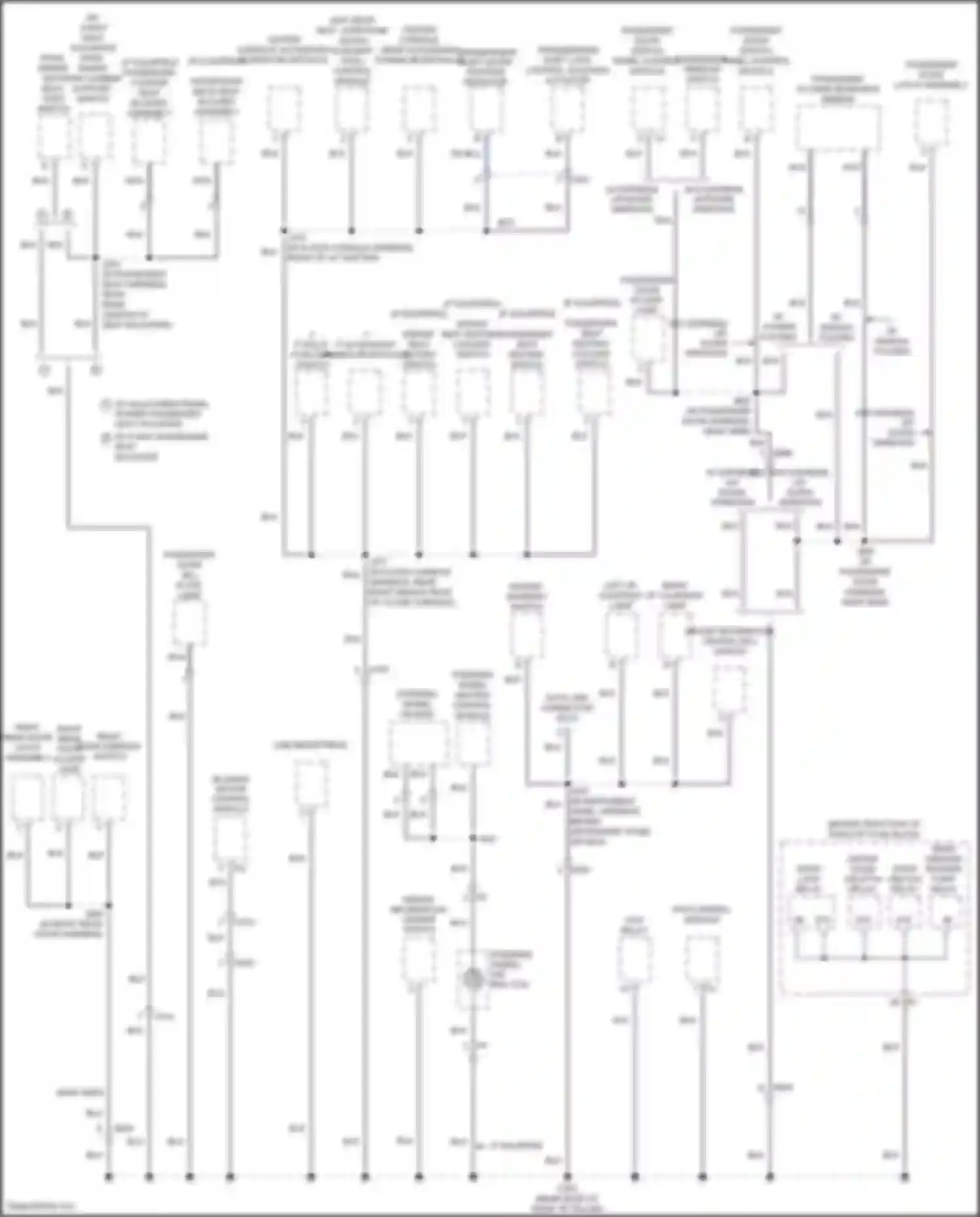 Acadia GMC I facelift (2013-2016): Ground distribution circuit (6 of 6)