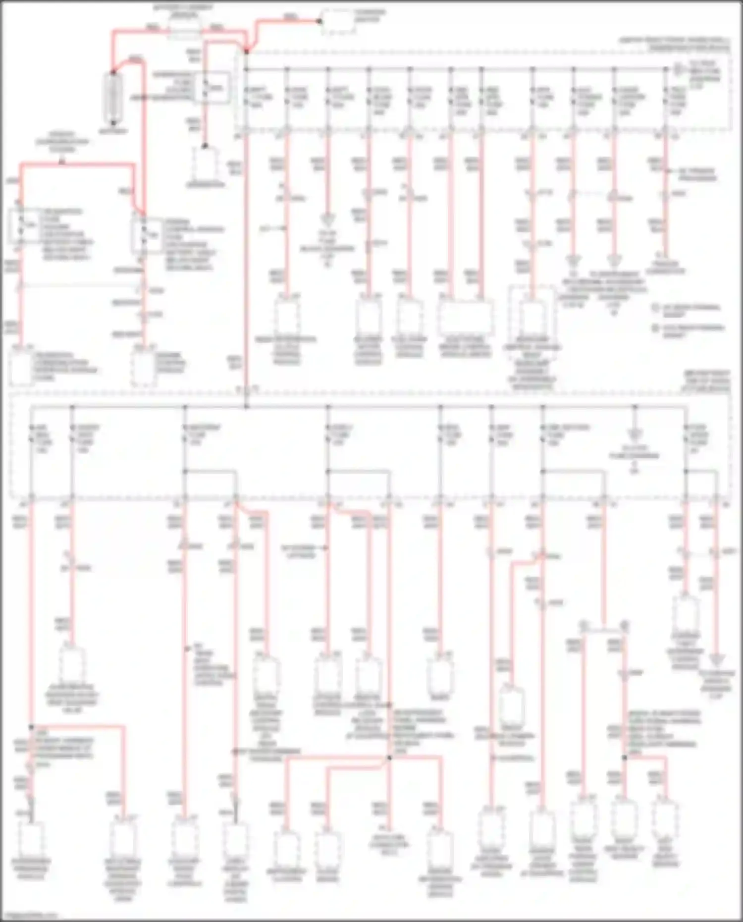Acadia GMC I facelift (2013-2016): Power distribution circuit (1 of 6)