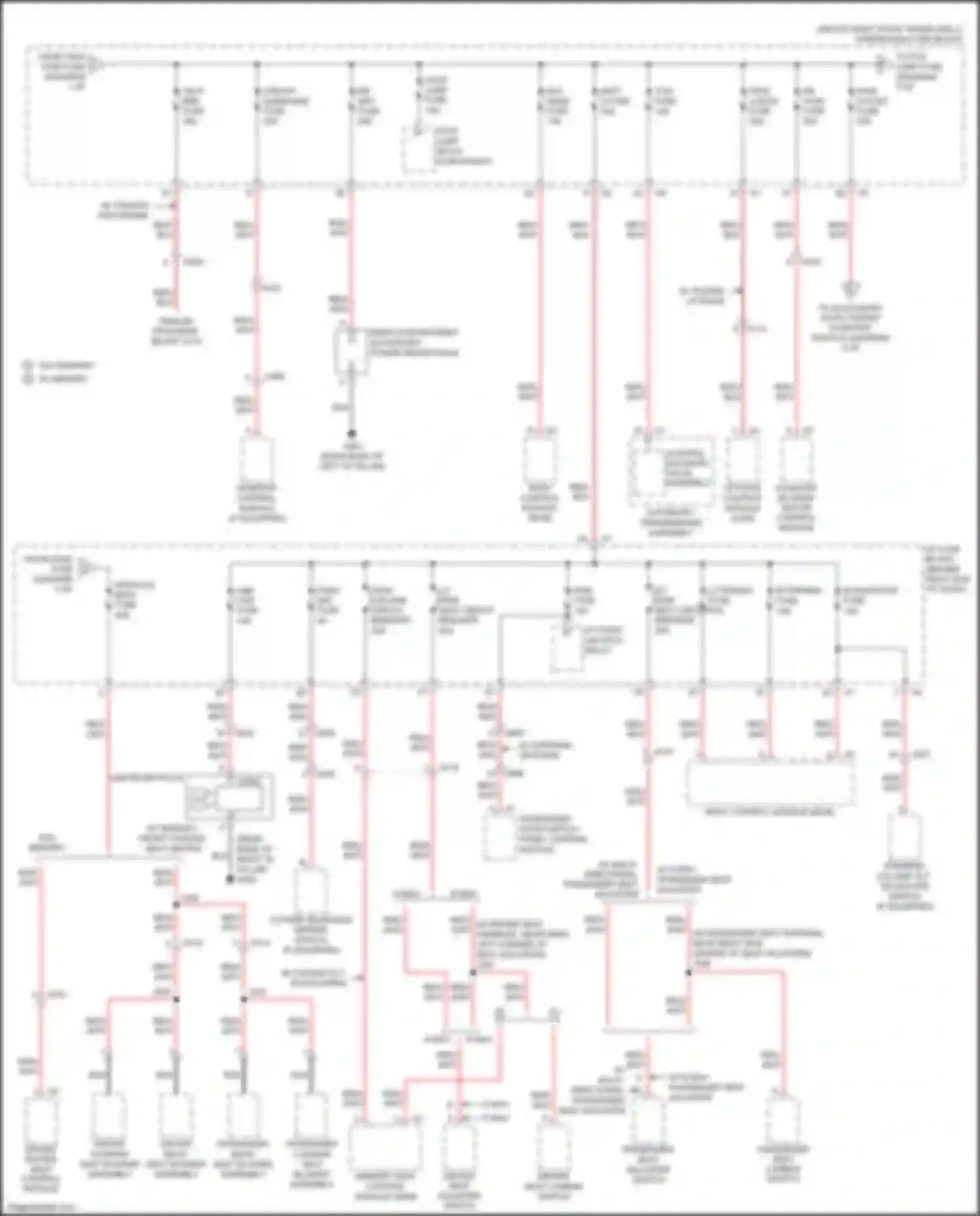 Acadia GMC I facelift (2013-2016): Power distribution circuit (2 of 6)