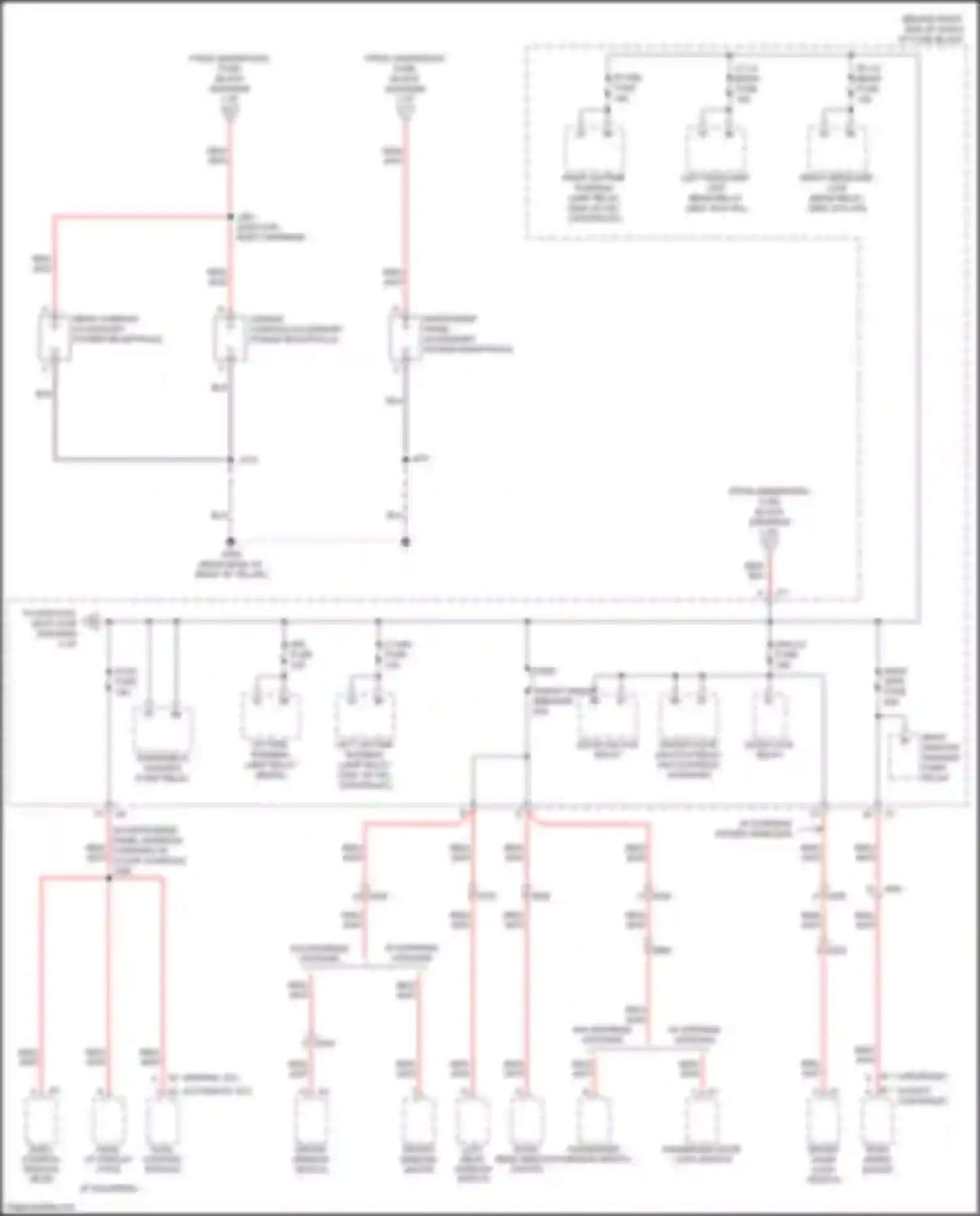 Acadia GMC I facelift (2013-2016): Power distribution circuit (4 of 6)