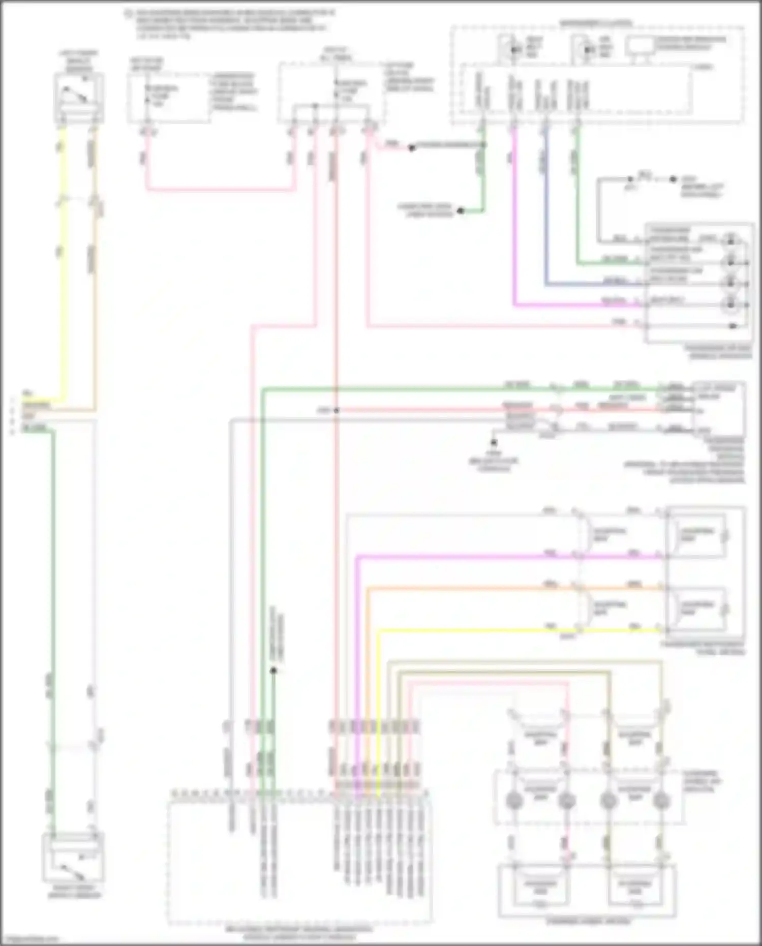 Acadia GMC I facelift (2013-2016): Supplemental restraints circuit (2 of 2)