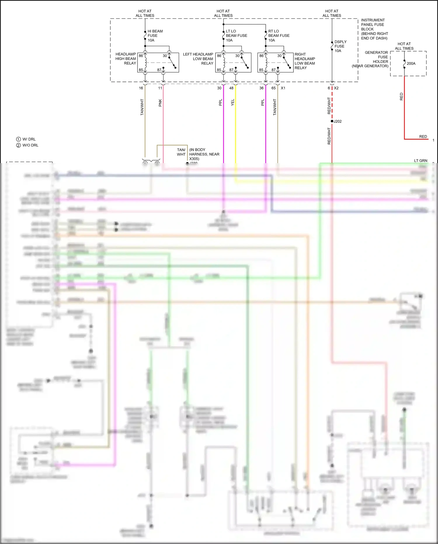 Wiring diagram beam sig for GMC Acadia I facelift (2013-2016) (2 of 2)