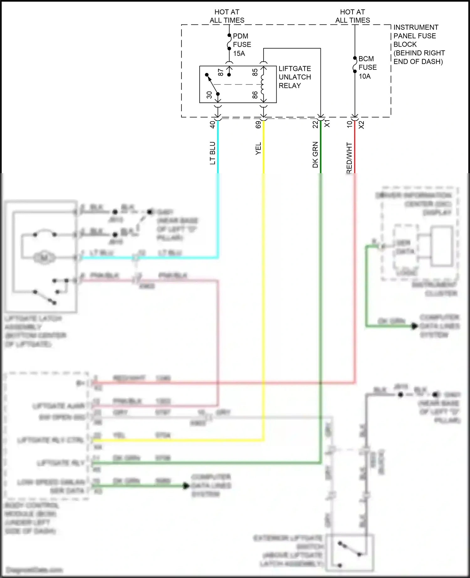 Wiring diagram dk grn for GMC Acadia I facelift (2013-2016) (77 of 101)