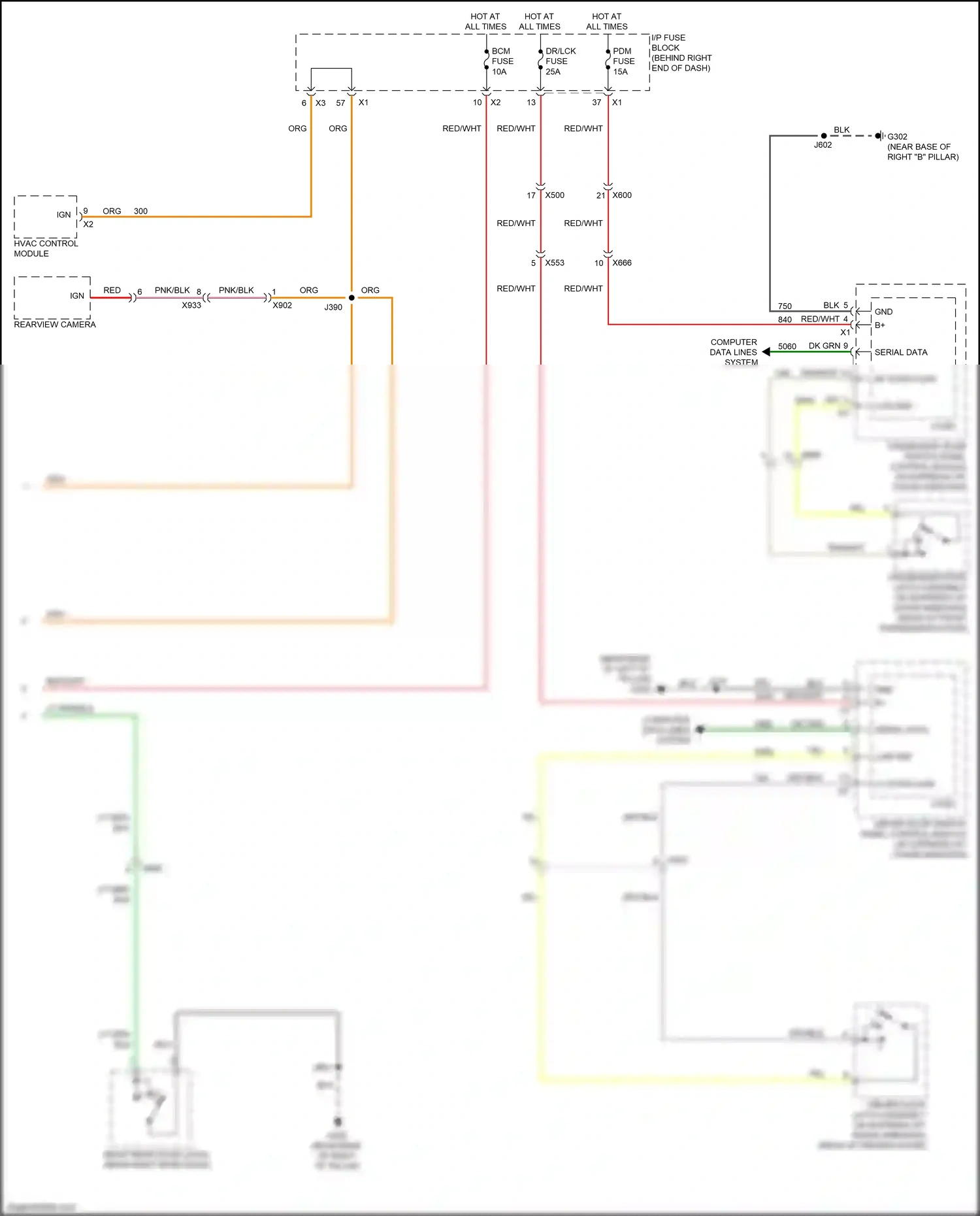 GMC Acadia I facelift (2013-2016) driver door switch panel control module (w/ express up/ down windows) wiring diagram  (1 of 1)