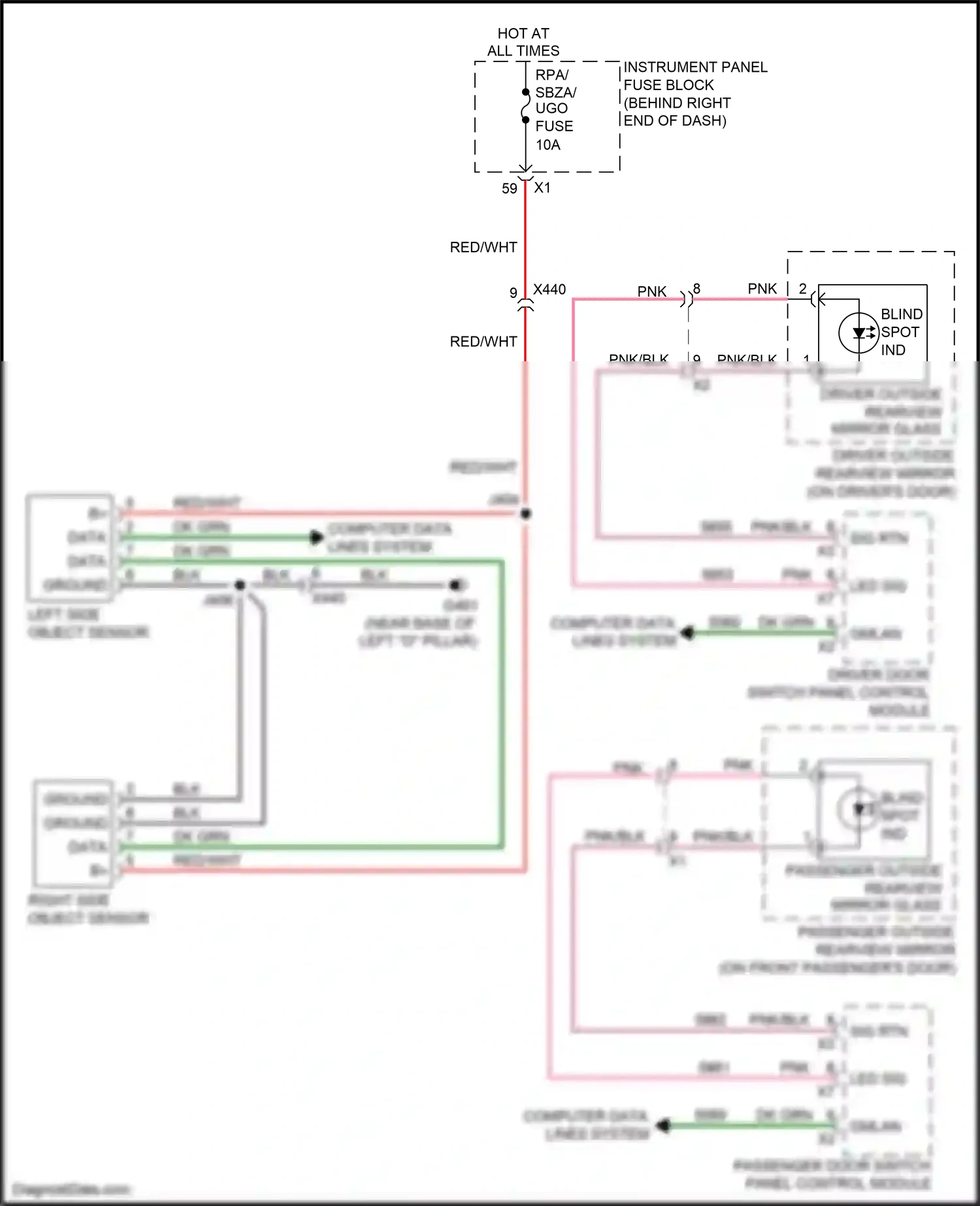 Wiring diagram driver door switch panel control module for GMC Acadia I facelift (2013-2016) (11 of 21)