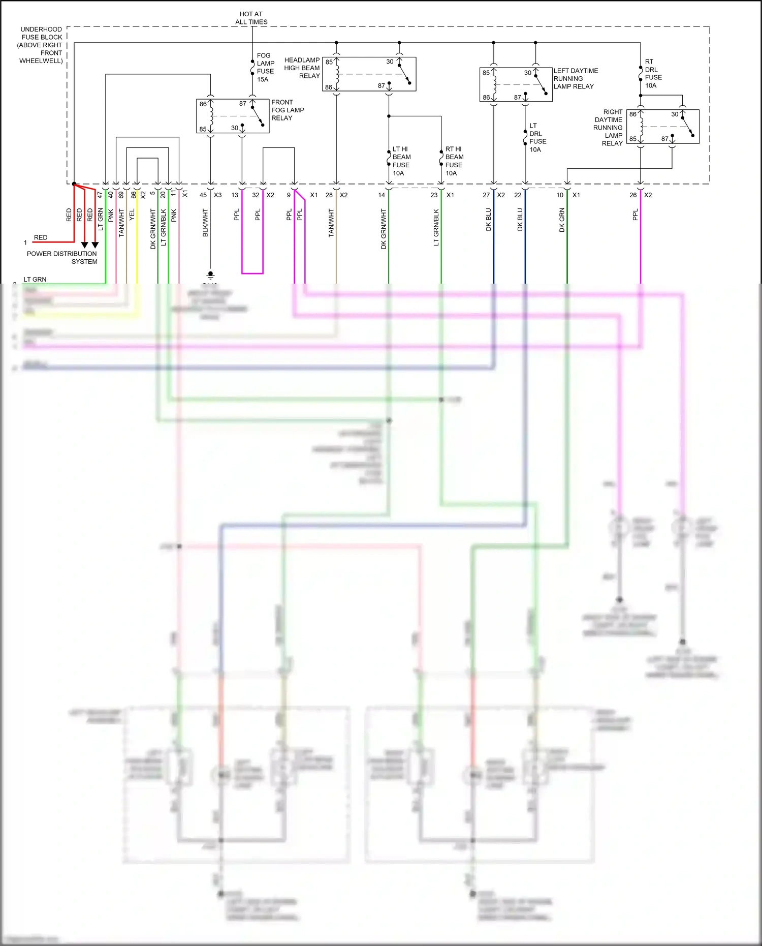 Wiring diagram power distribution system for GMC Acadia I facelift (2013-2016) (5 of 28)