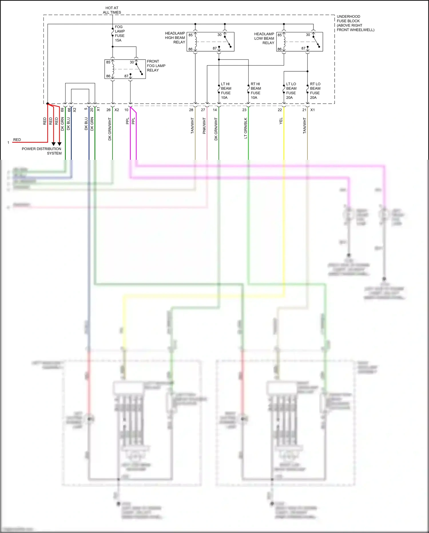 Wiring diagram power distribution system for GMC Acadia I facelift (2013-2016) (4 of 28)