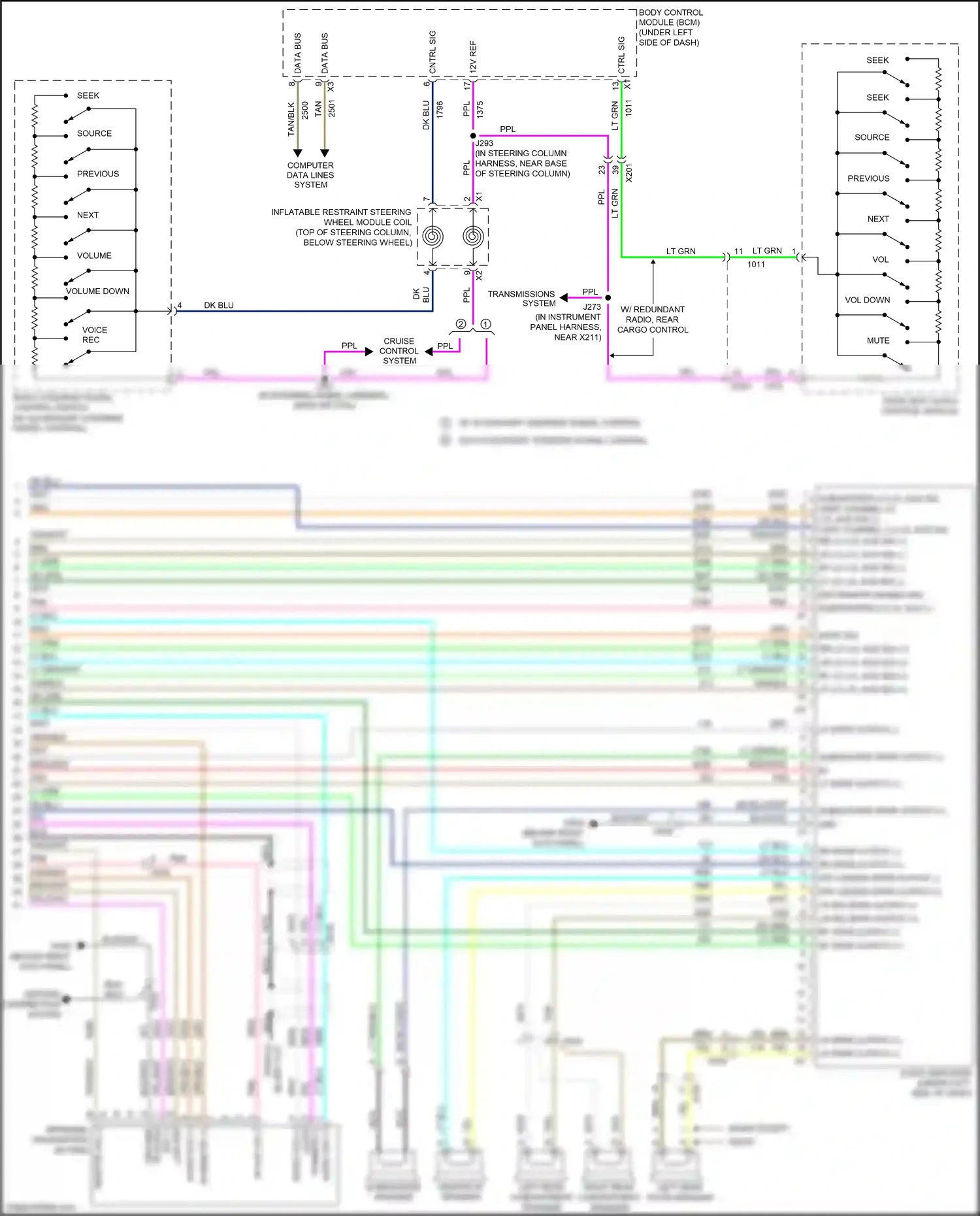 Wiring diagram ppl transmissions system for GMC Acadia I facelift (2013-2016) (1 of 3)