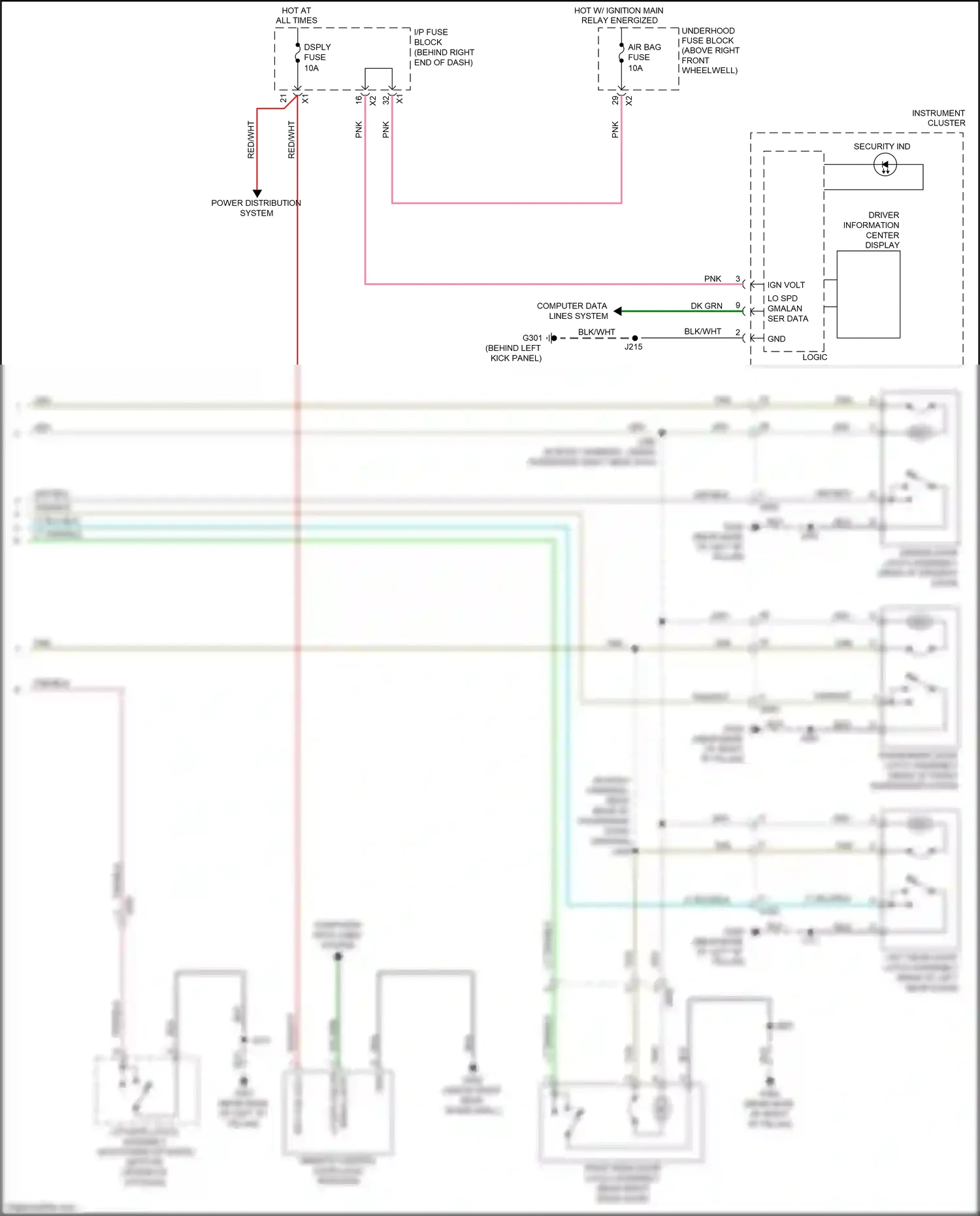Wiring diagram remote control door lock receiver for GMC Acadia I facelift (2013-2016) (3 of 6)