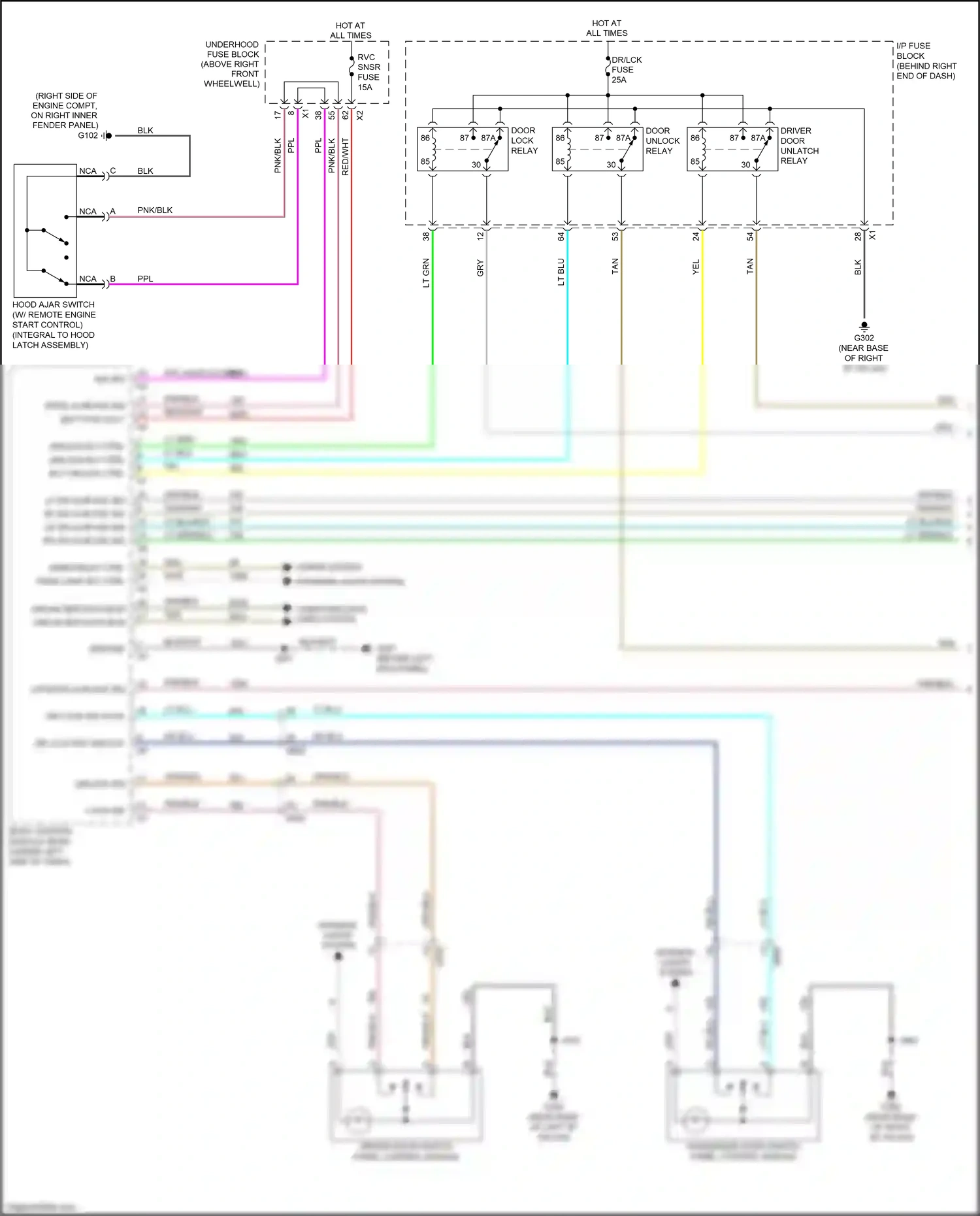 Wiring diagram rly unlock ctrl for GMC Acadia I facelift (2013-2016) (1 of 2)