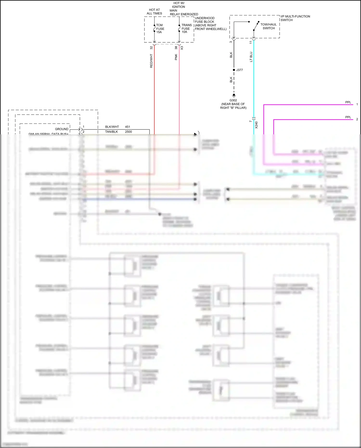 Wiring diagram trans fluid temperature sensor low ref for GMC Acadia I facelift (2013-2016) (1 of 1)