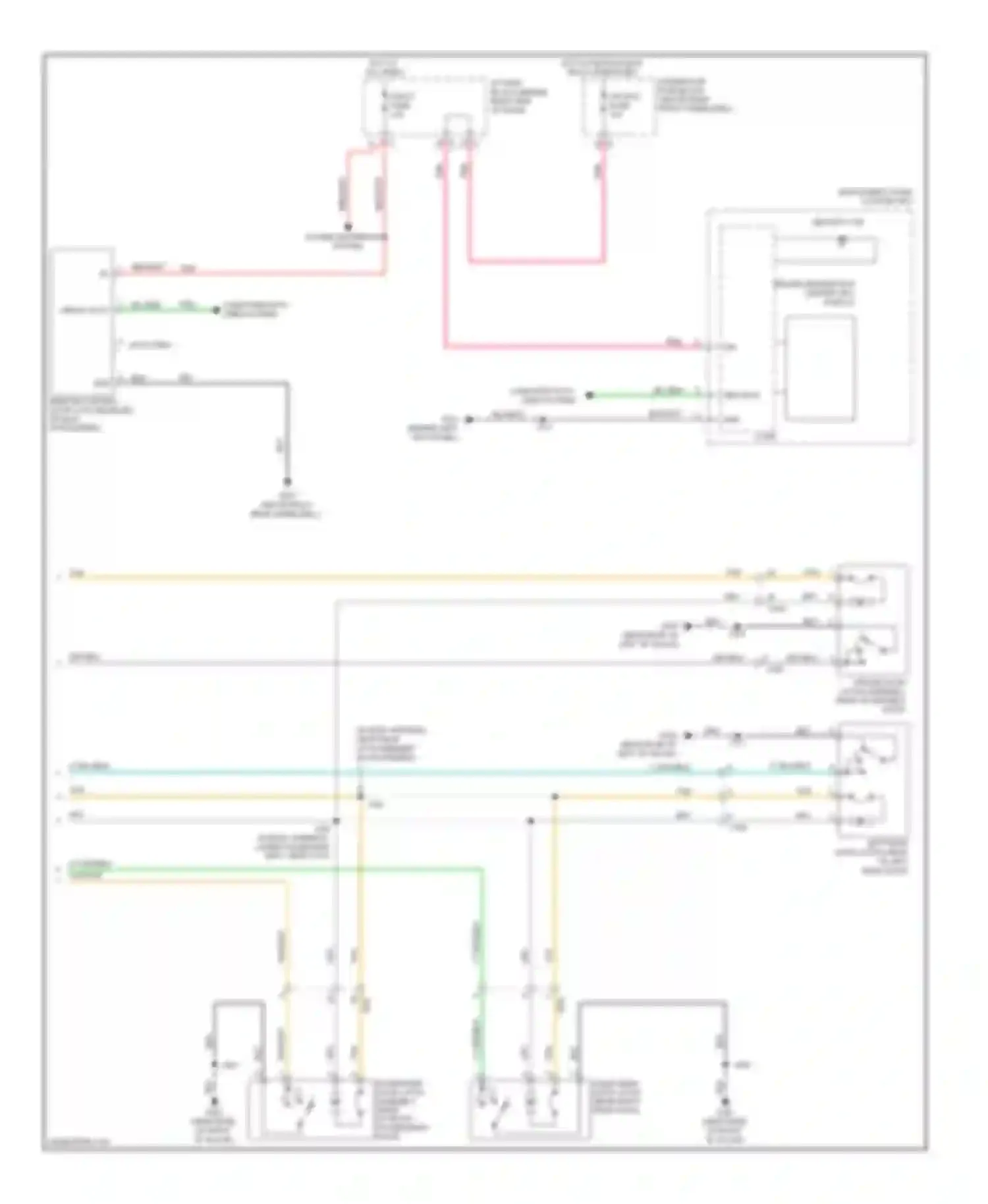 Acadia GMC I (2006-2013): Forced entry circuit, without express up/down windows (2 of 2)