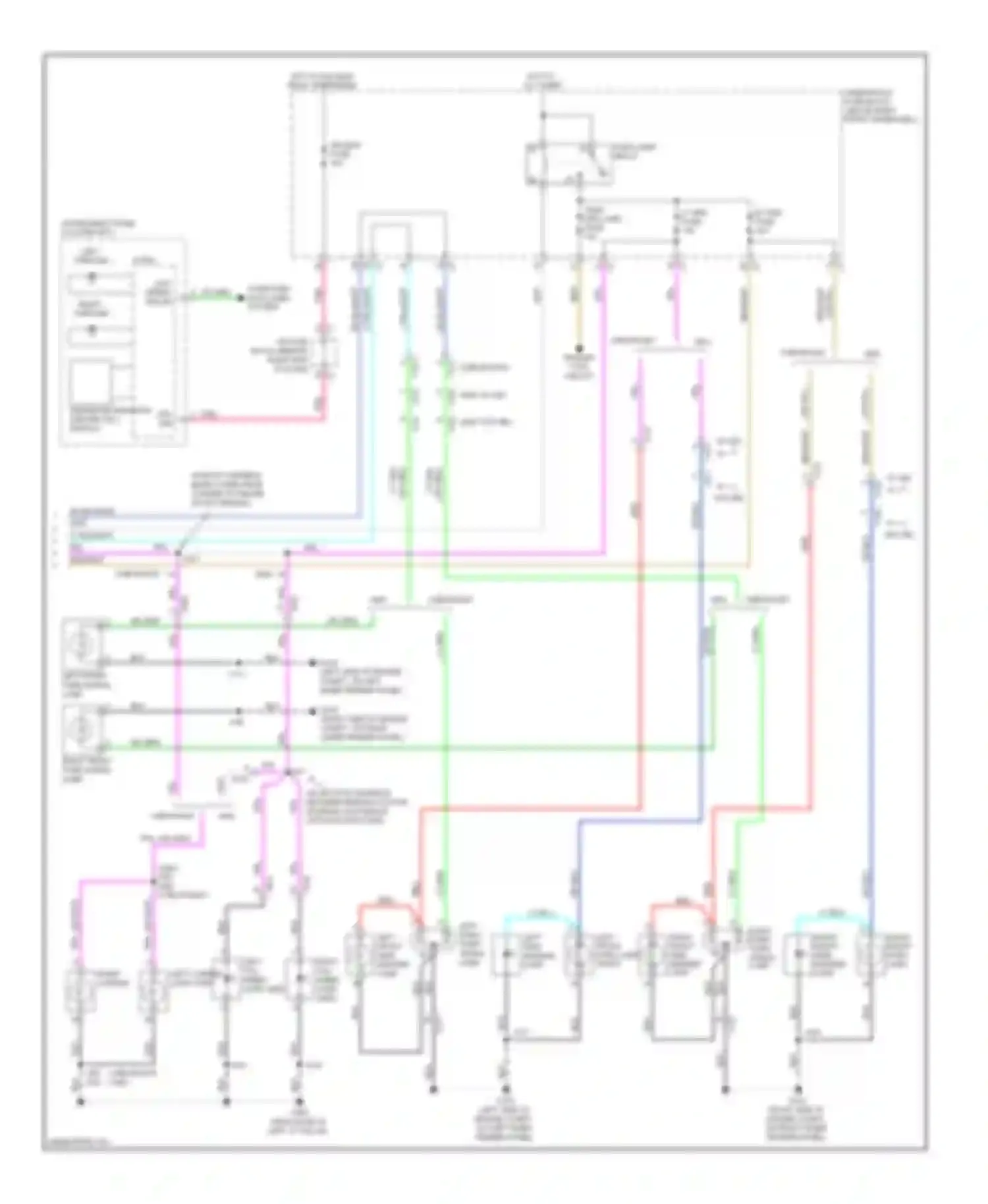 Acadia GMC I (2006-2013): Exterior lamps circuit (2 of 2)
