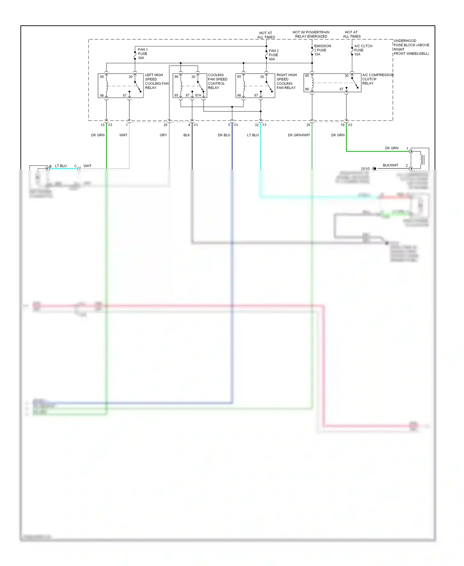 Wiring diagram ac cltch fuse for GMC Acadia I (2006-2013) (1 of 5)