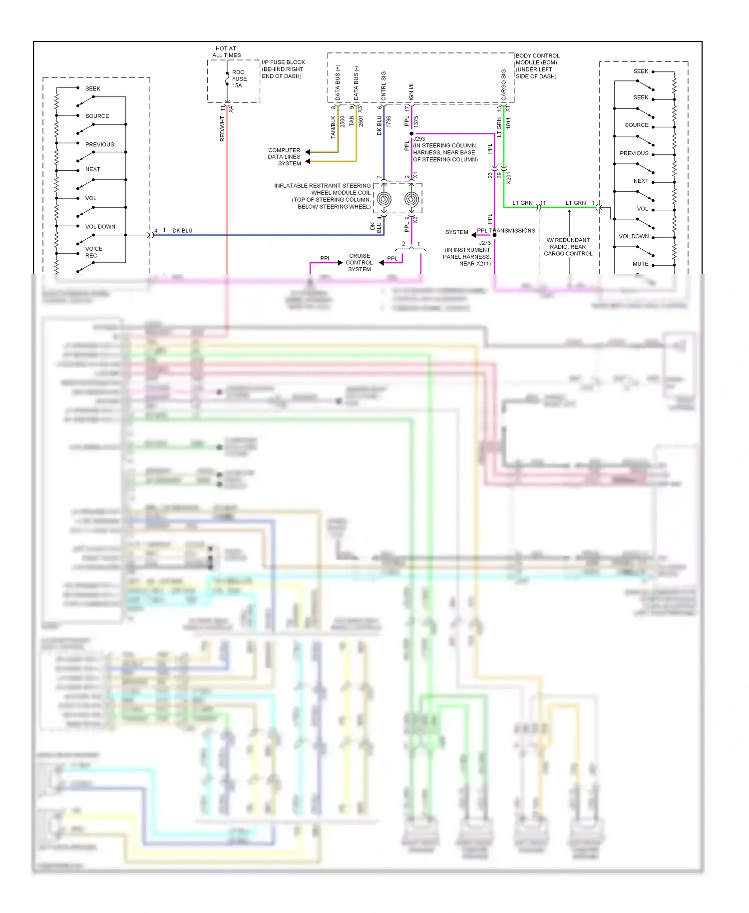 Wiring diagram blk/wht for GMC Acadia I (2006-2013) (35 of 44)