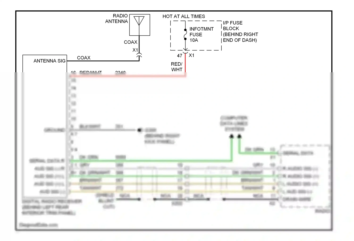 Wiring diagram blk/wht for GMC Acadia I (2006-2013) (39 of 44)