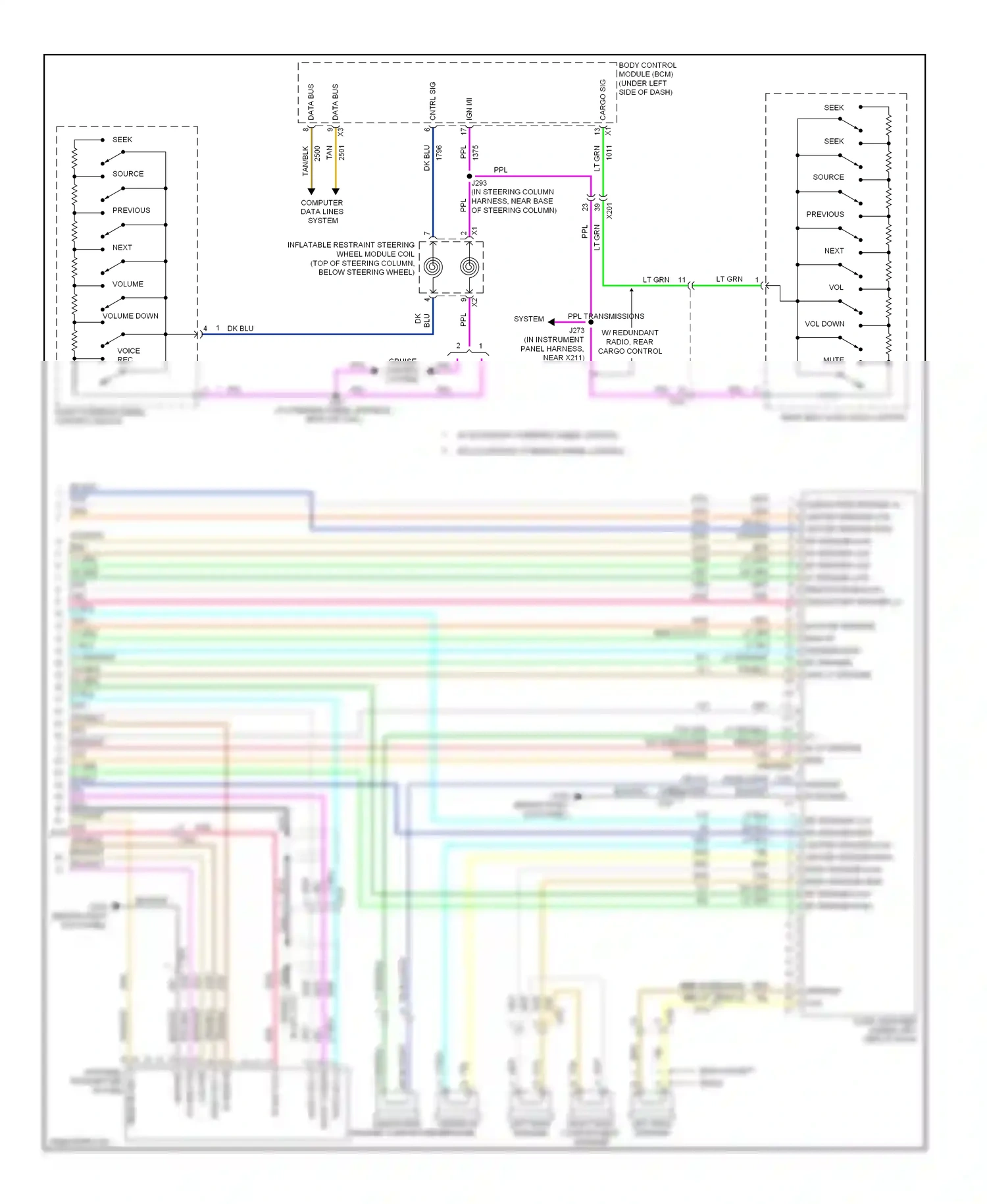 Wiring diagram cargo sig for GMC Acadia I (2006-2013) (2 of 2)
