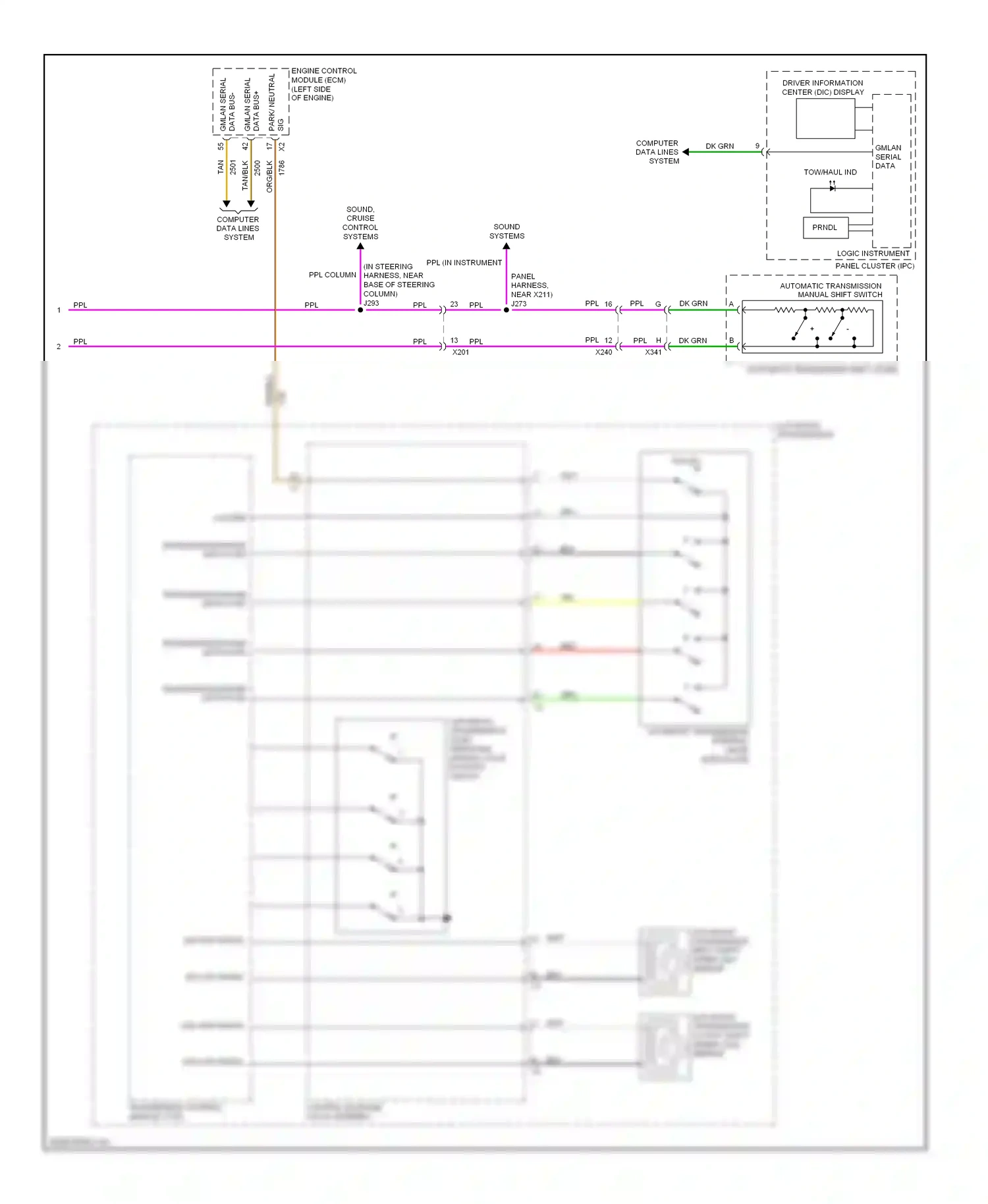 GMC Acadia I (2006-2013) engine control module (ecm) (left side of engine) wiring diagram  (11 of 15)