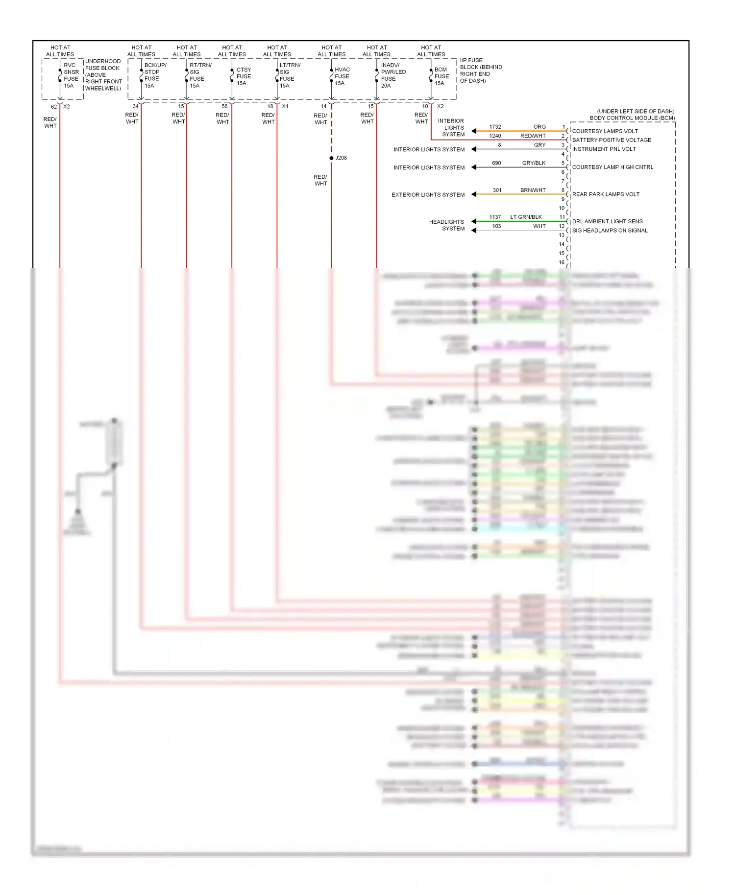 Wiring diagram engine controls system for GMC Acadia I (2006-2013) (1 of 2)