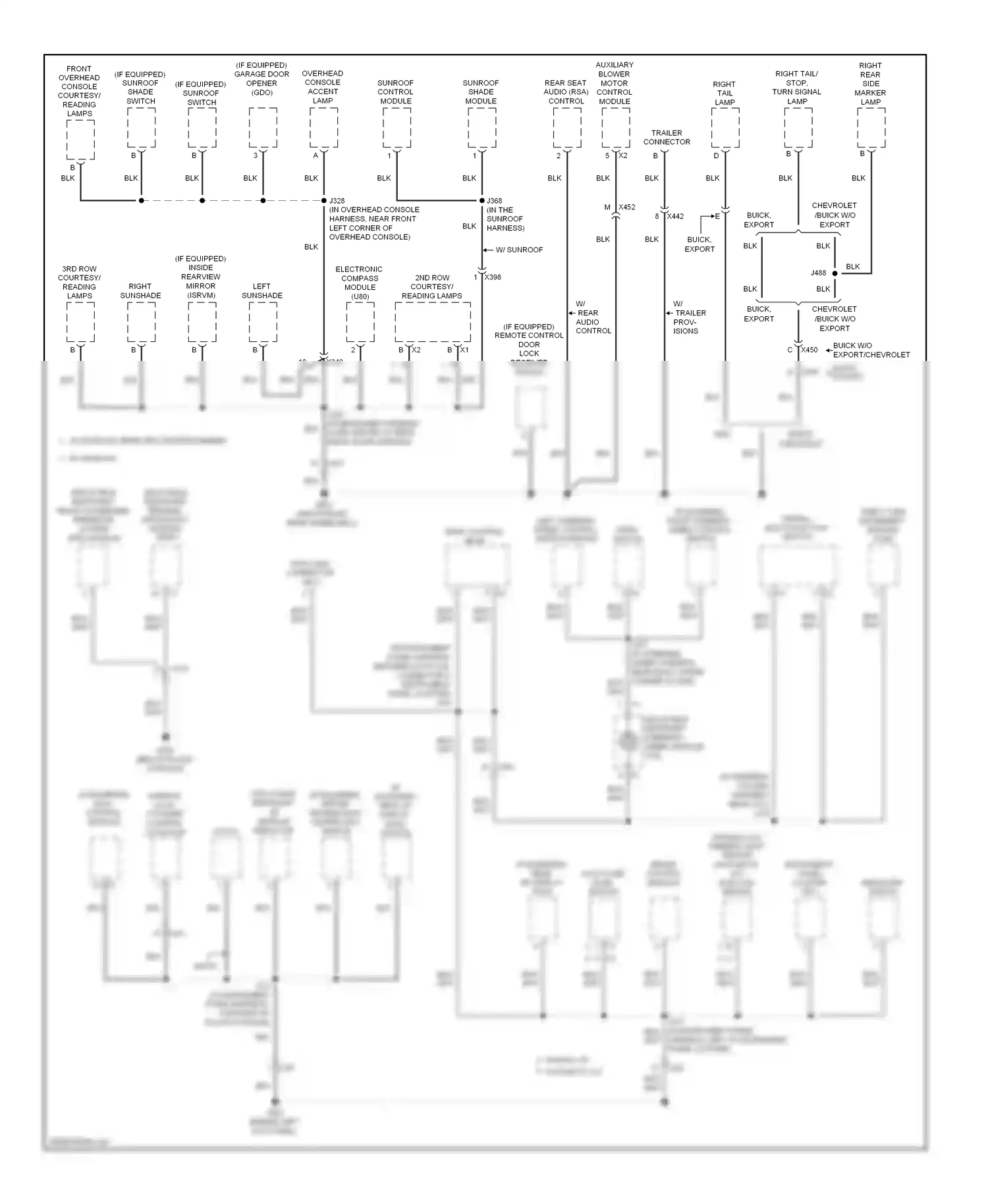 Wiring diagram inflatable restraint i/p module indicator clock for GMC Acadia I (2006-2013) (1 of 1)