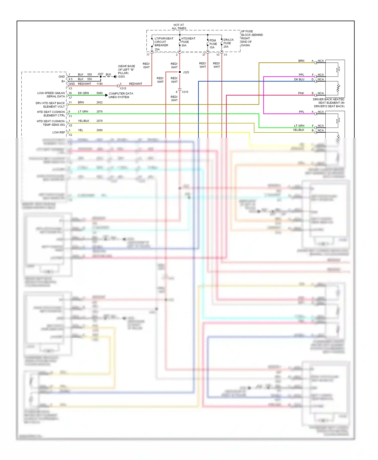 Wiring diagram low speed gmlan serial data for GMC Acadia I (2006-2013) (1 of 3)