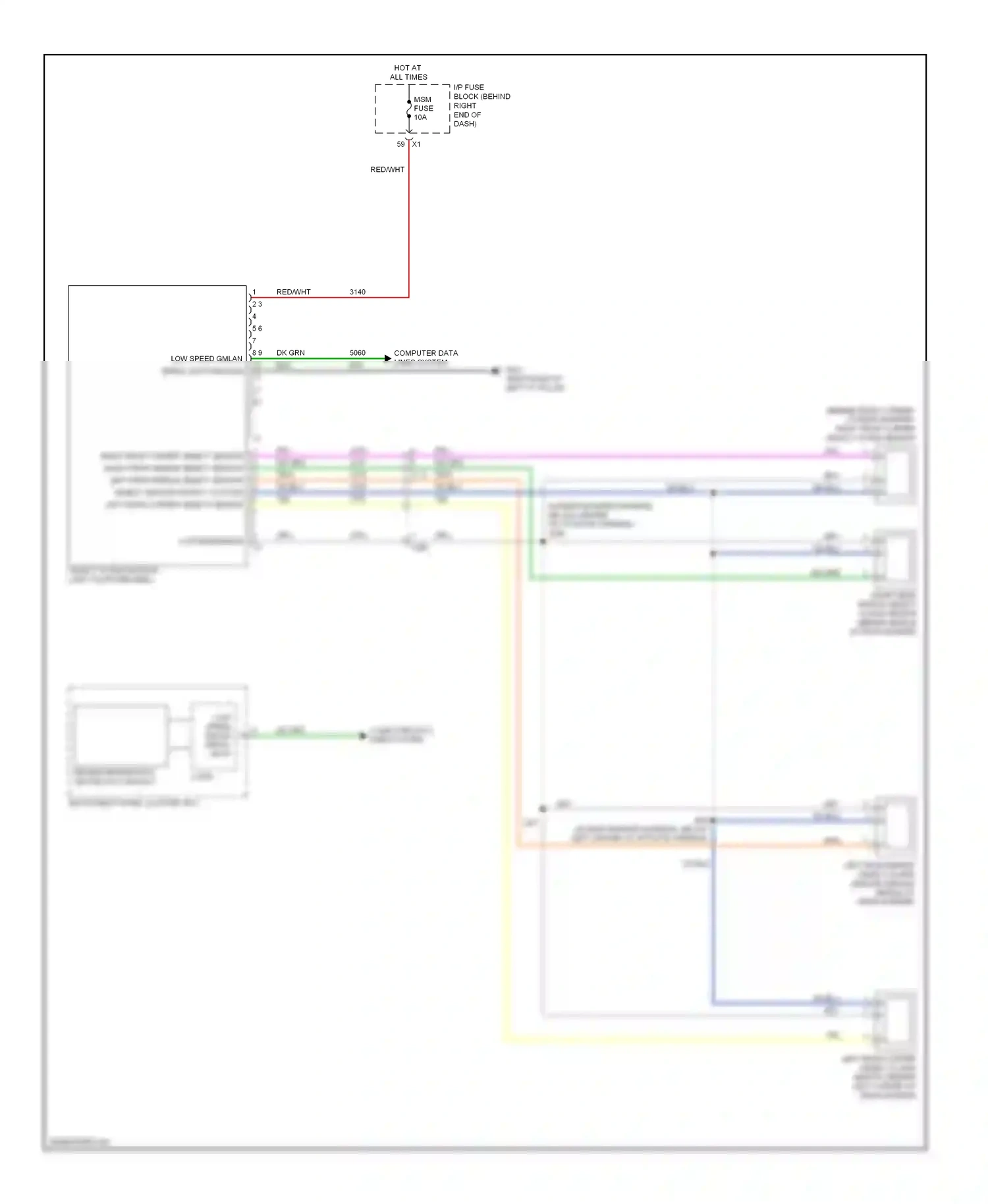 Wiring diagram object alarm sensor for GMC Acadia I (2006-2013) (1 of 1)