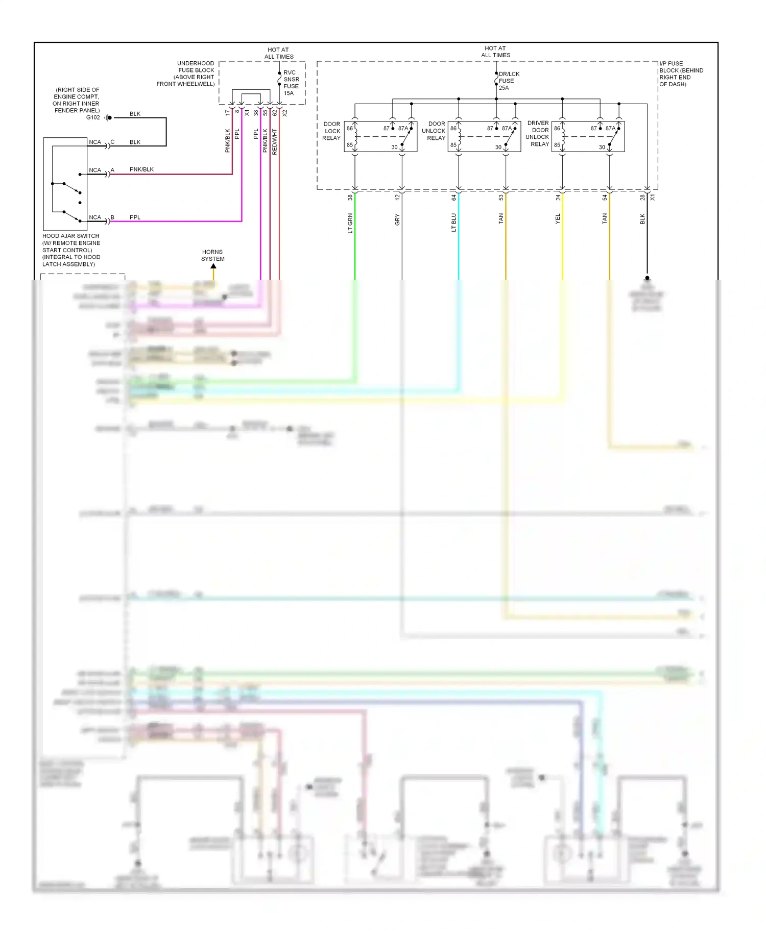 Wiring diagram org/blk for GMC Acadia I (2006-2013) (5 of 23)