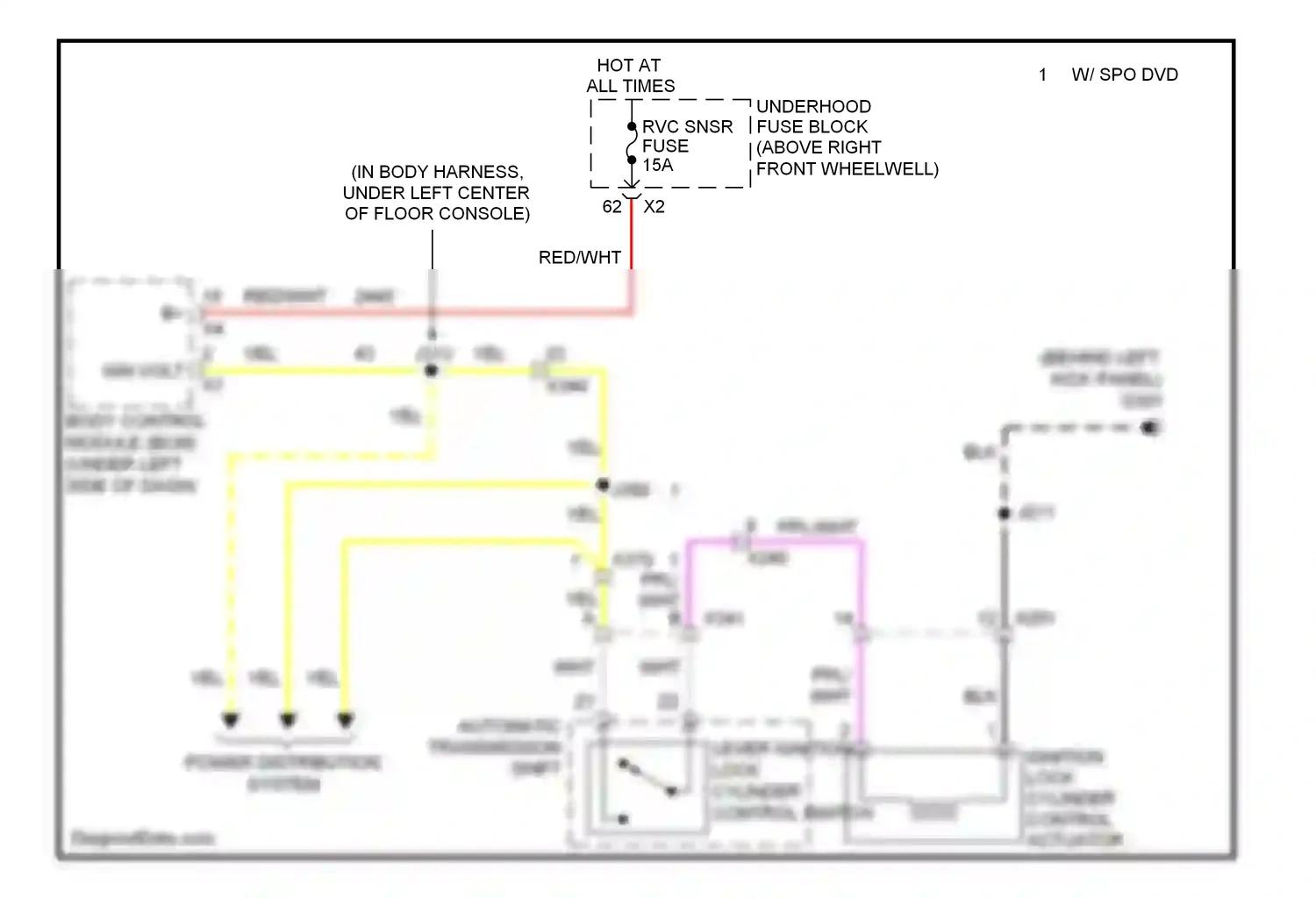 Wiring diagram red/wht for GMC Acadia I (2006-2013) (53 of 62)