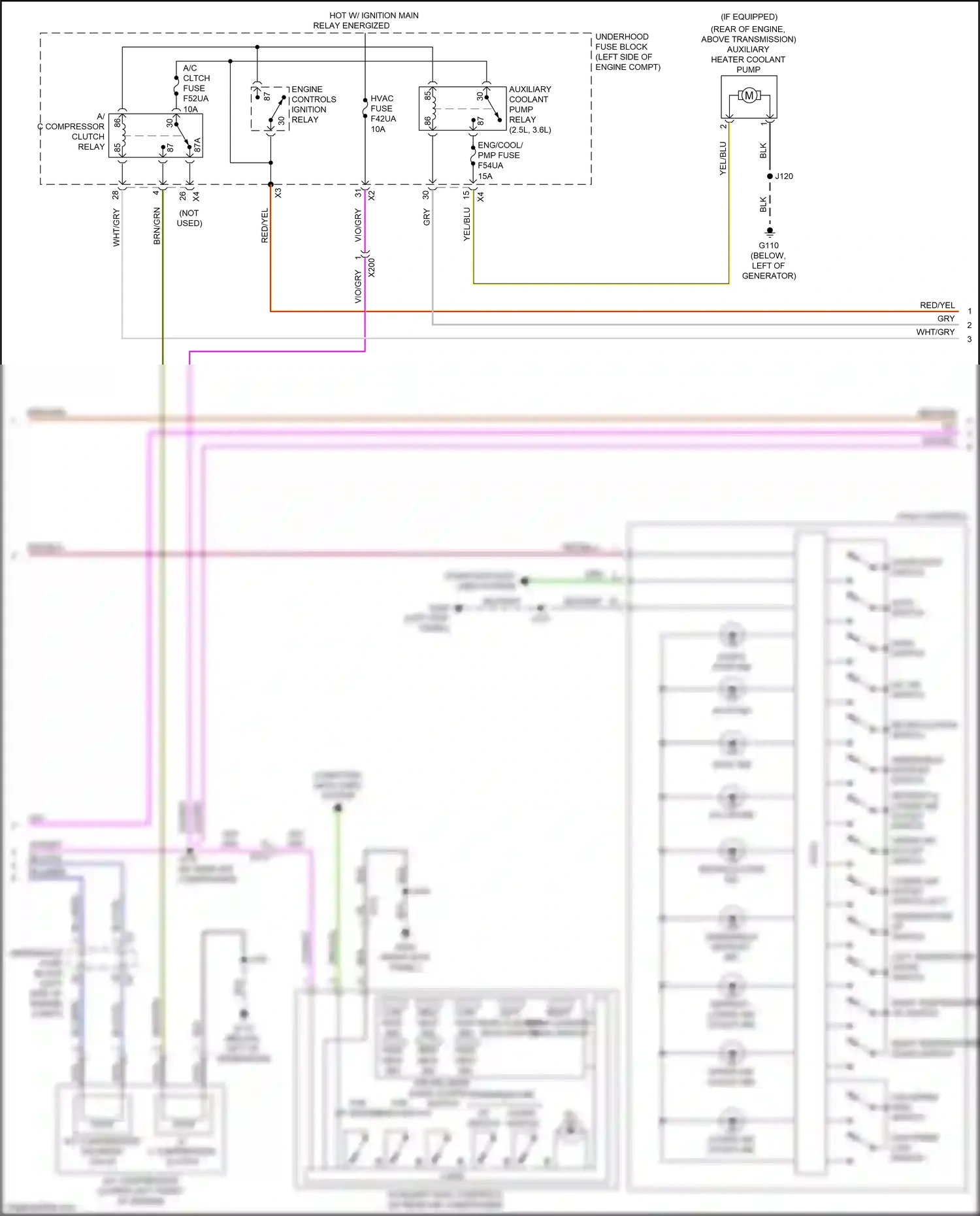 GMC Acadia II facelift (2019-2024) a/c compressor wiring diagram  (1 of 2)