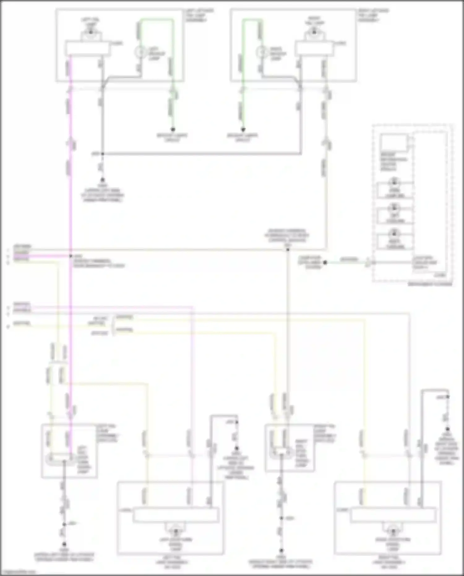 Wiring diagram backup lamps circuit for GMC Acadia II facelift (2019-2024) (1 of 2)