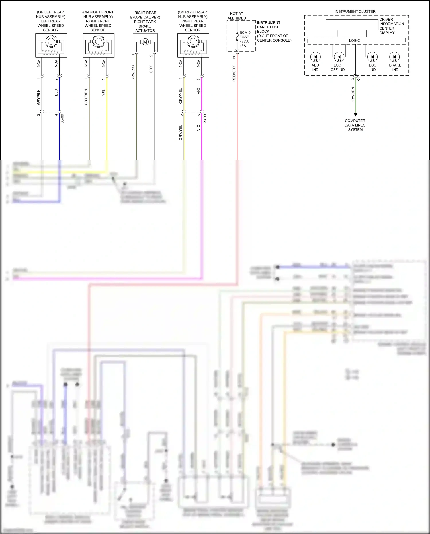 Wiring diagram computer data lines system for GMC Acadia II facelift (2019-2024) (87 of 115)