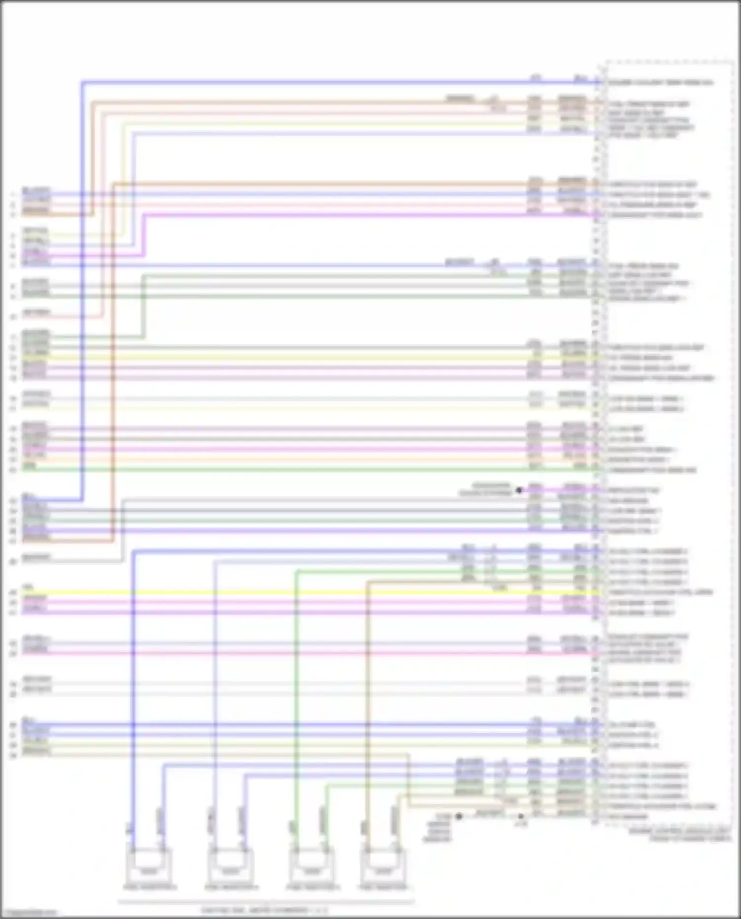 Wiring diagram fuel injector 1 for GMC Acadia II facelift (2019-2024) (2 of 3)