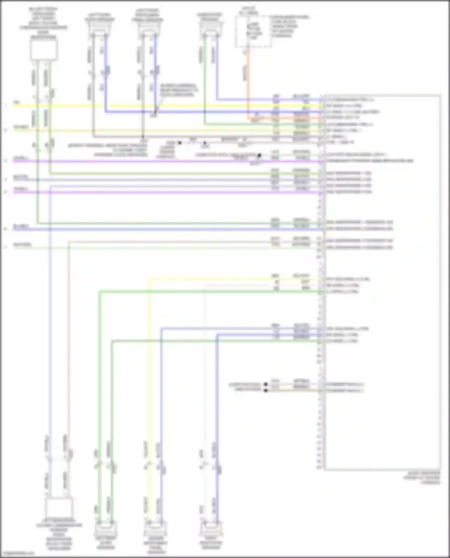 Wiring diagram left front radio volume compensator interior noise microphone for GMC Acadia II facelift (2019-2024) (2 of 5)