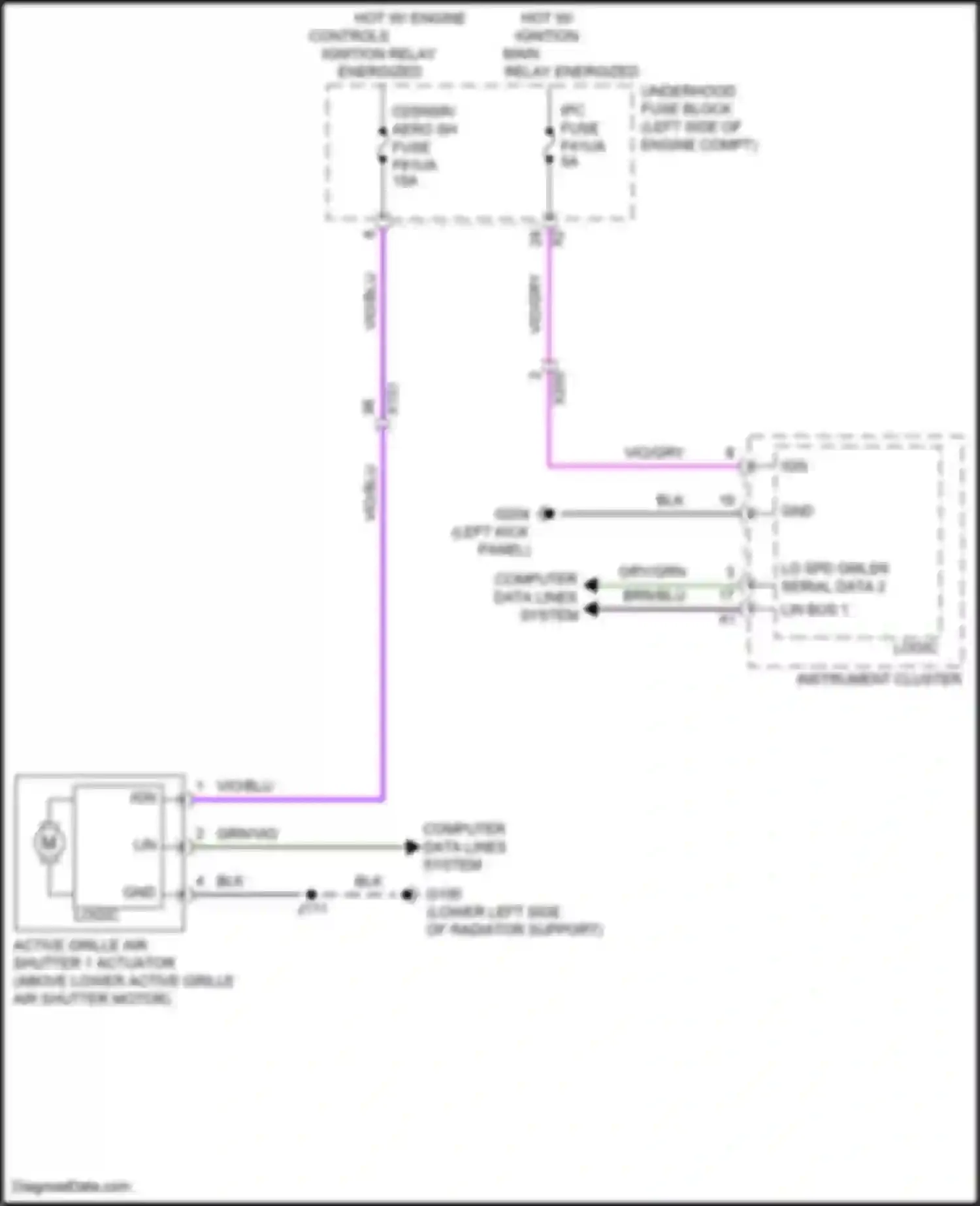 Wiring diagram lo spd gmlsn serial data 2 for GMC Acadia II facelift (2019-2024) (1 of 1)
