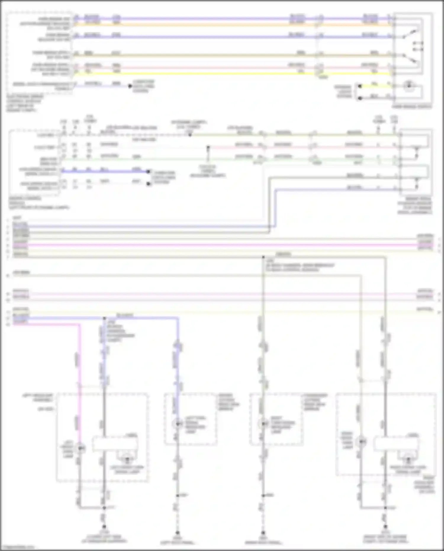 Wiring diagram passenger outside rear view mirror for GMC Acadia II facelift (2019-2024) (3 of 6)