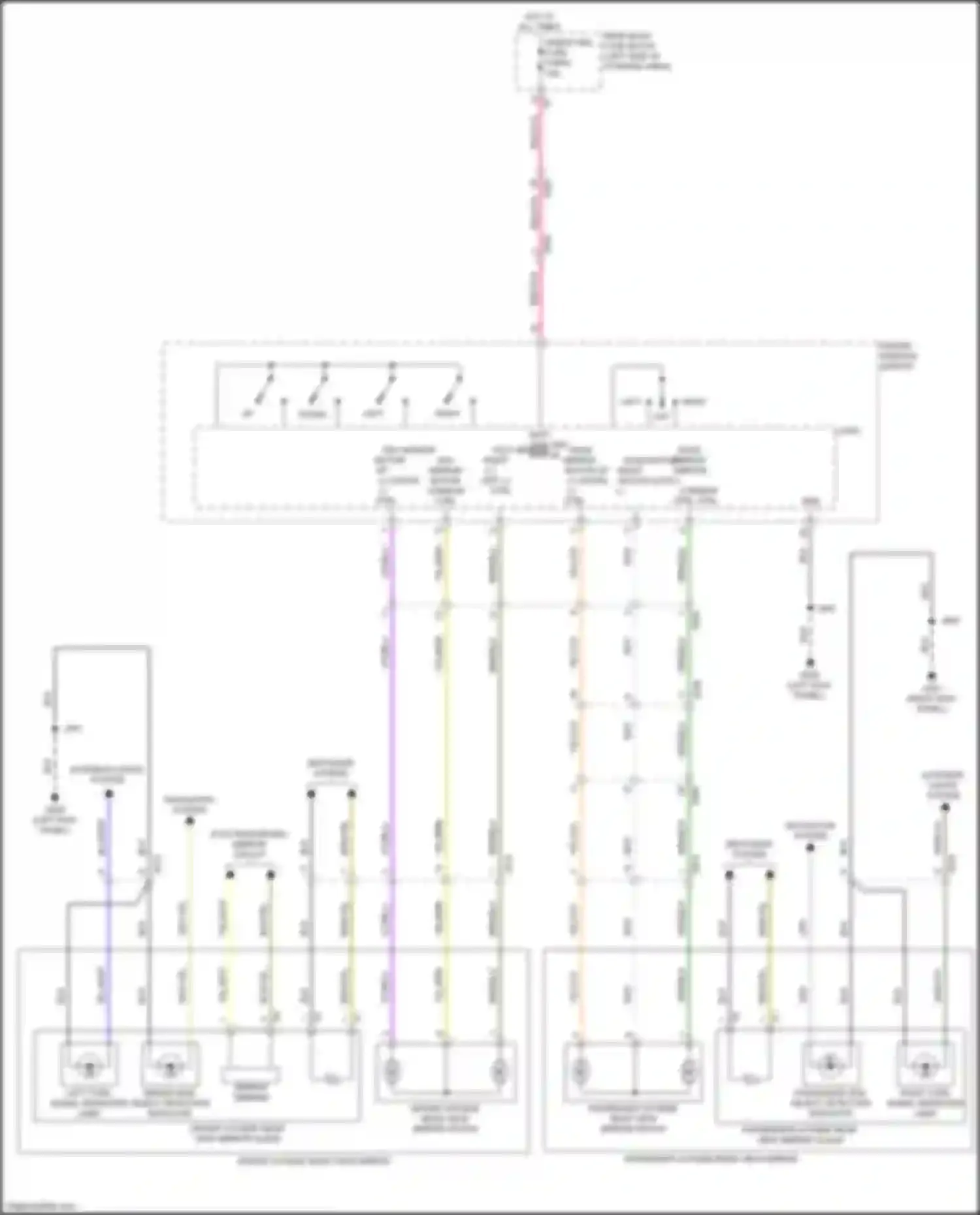 Wiring diagram passenger outside rear view mirror for GMC Acadia II facelift (2019-2024) (6 of 6)