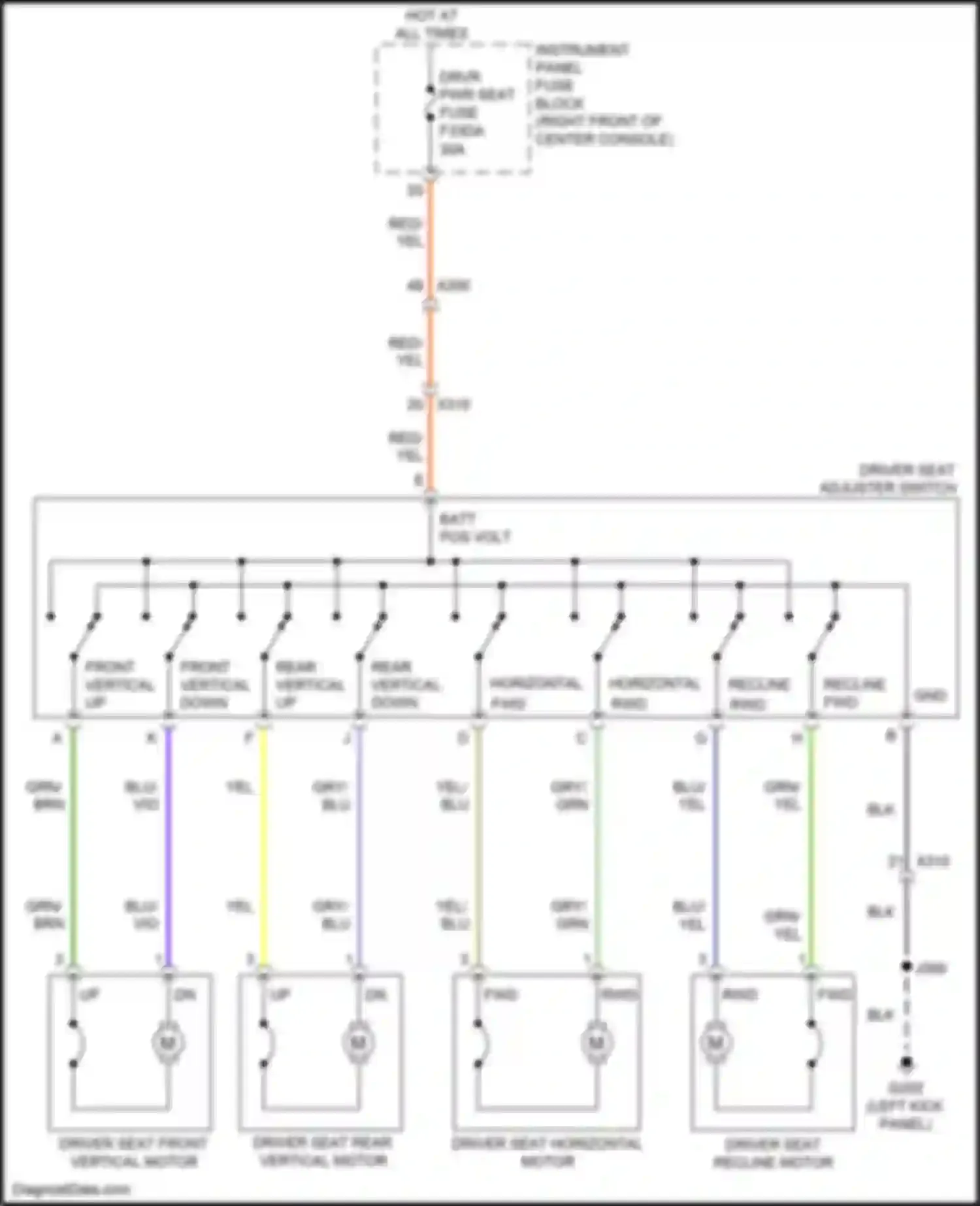 Wiring diagram rear vertical up for GMC Acadia II facelift (2019-2024) (1 of 1)