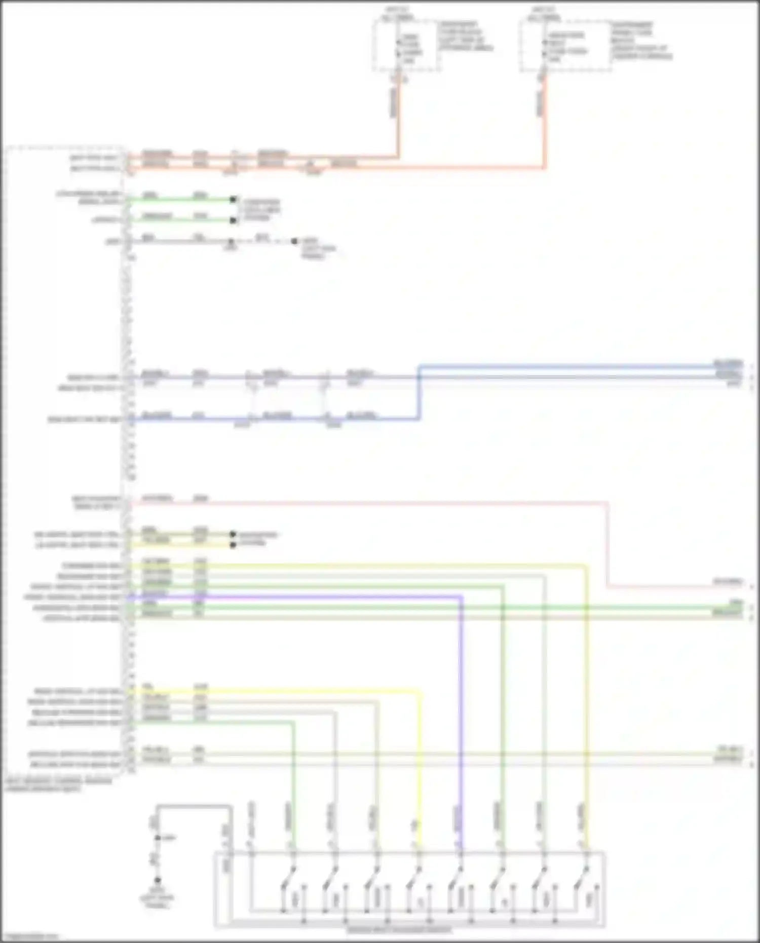 Wiring diagram recline rearward sw sig for GMC Acadia II facelift (2019-2024) (1 of 1)