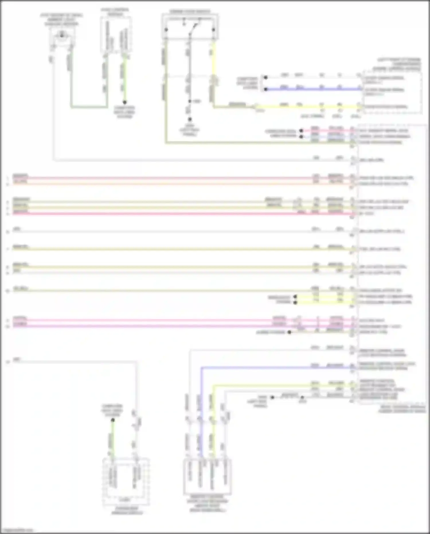 Wiring diagram rf dr ajar for GMC Acadia II facelift (2019-2024) (1 of 2)
