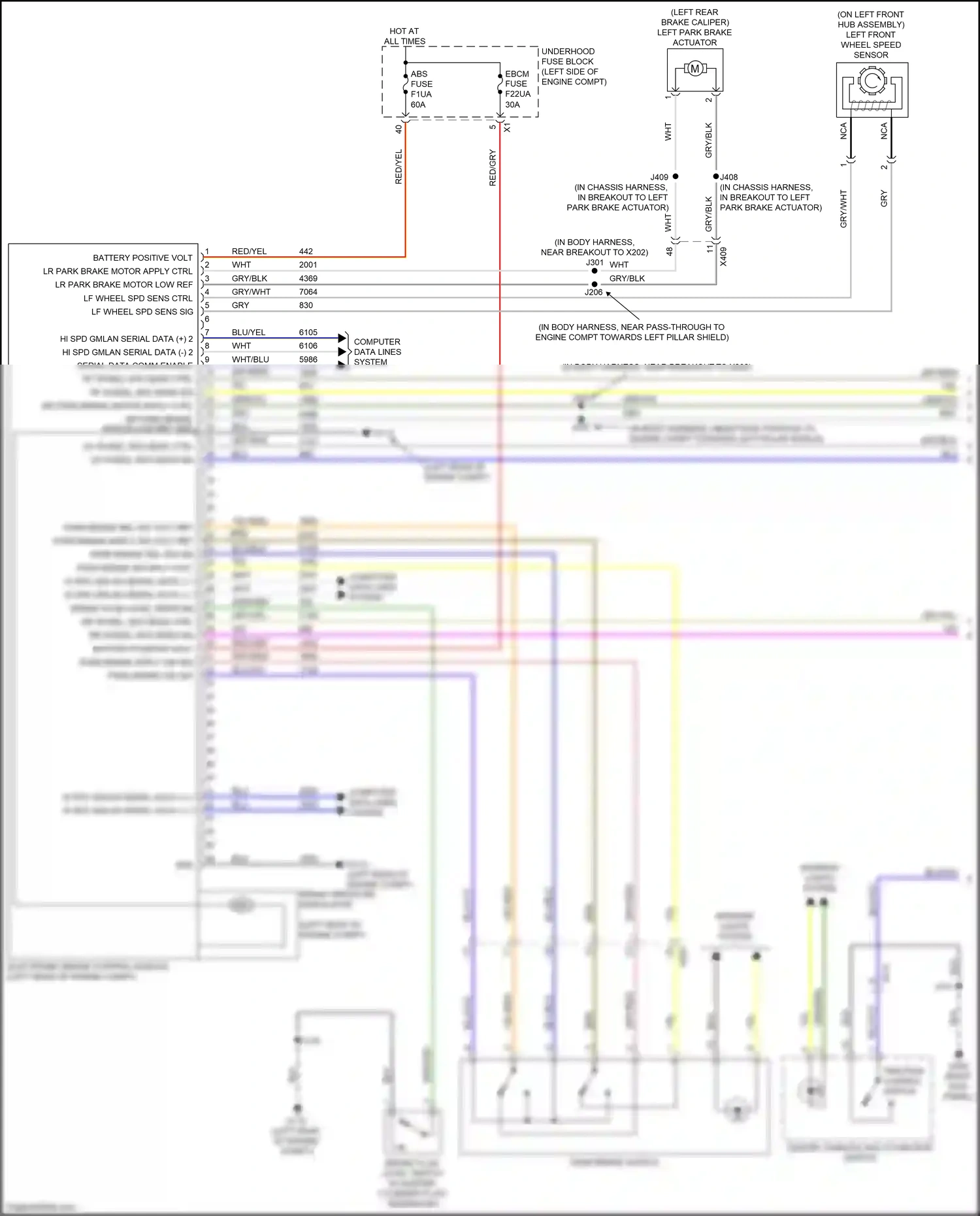 Wiring diagram serial data comm enable for GMC Acadia II facelift (2019-2024) (1 of 9)