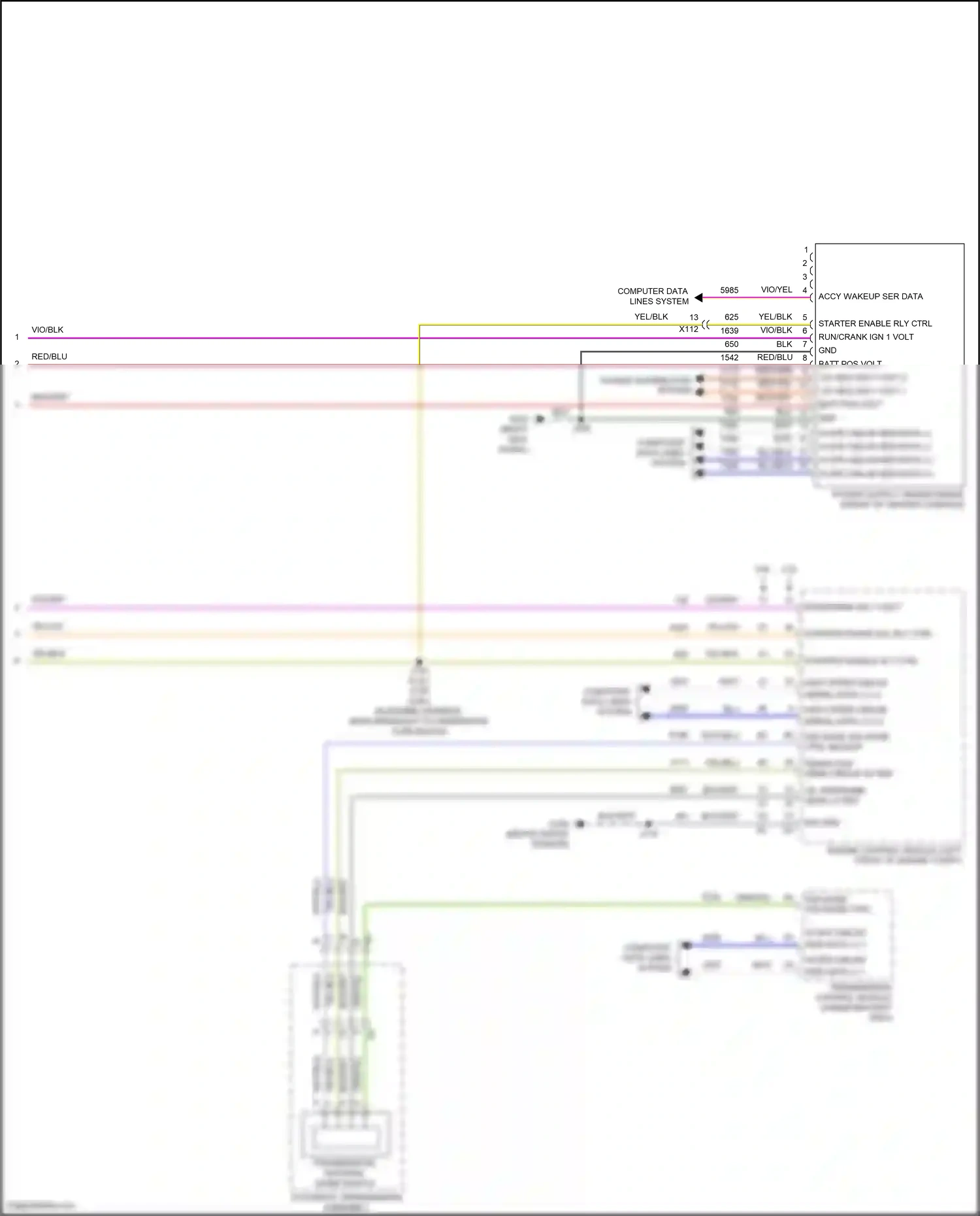 GMC Acadia II facelift (2019-2024) vio/blk wiring diagram  (24 of 36)