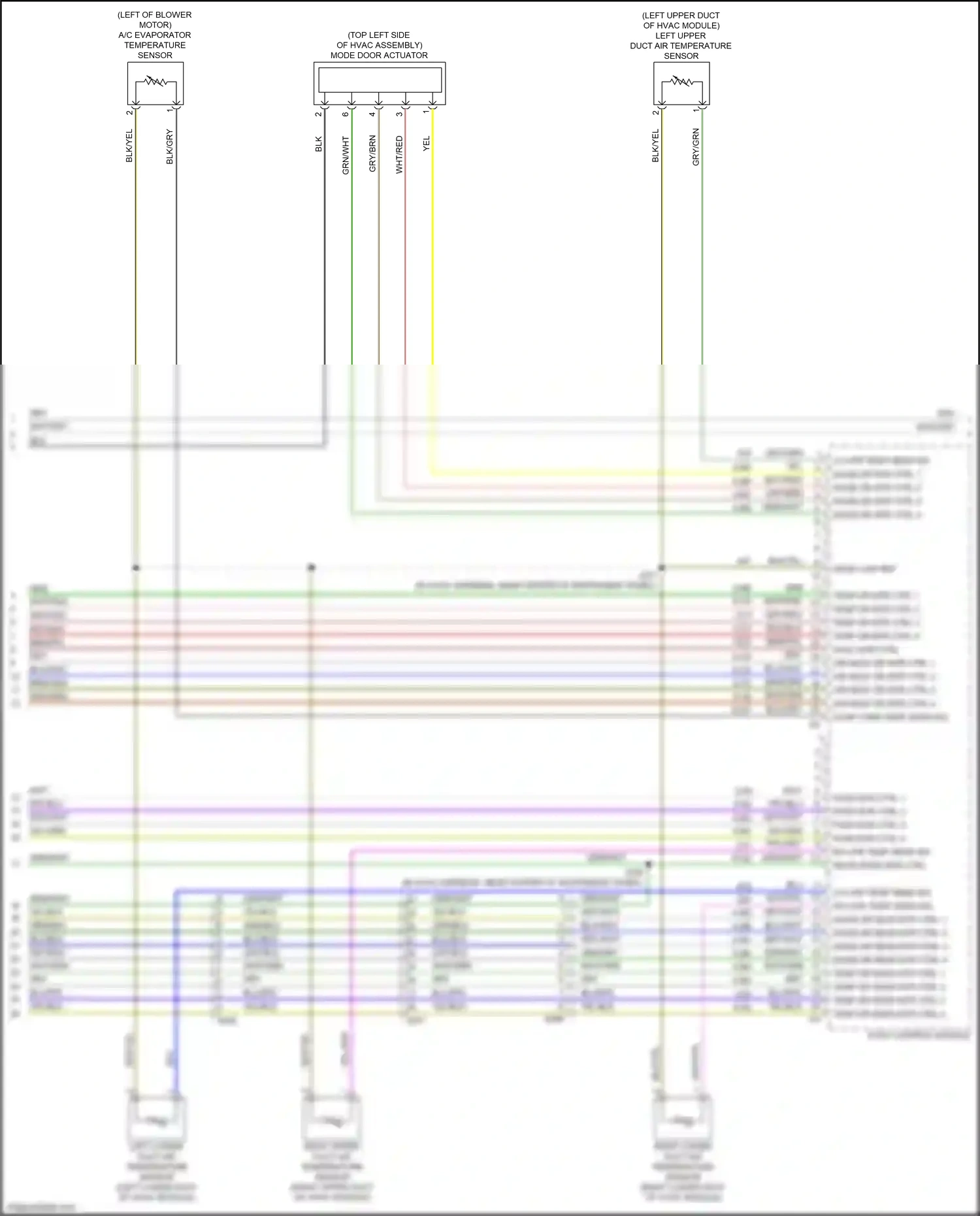 Wiring diagram a/c evaporator temperature sensor for GMC Acadia II (2016-2019) (1 of 1)