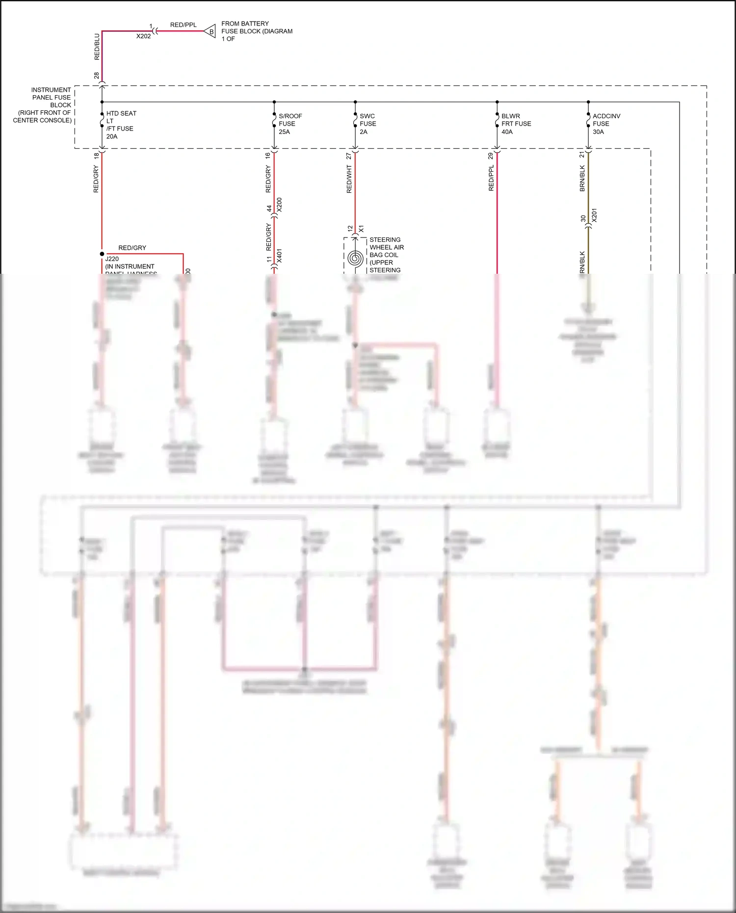 Wiring diagram blower motor for GMC Acadia II (2016-2019) (3 of 3)