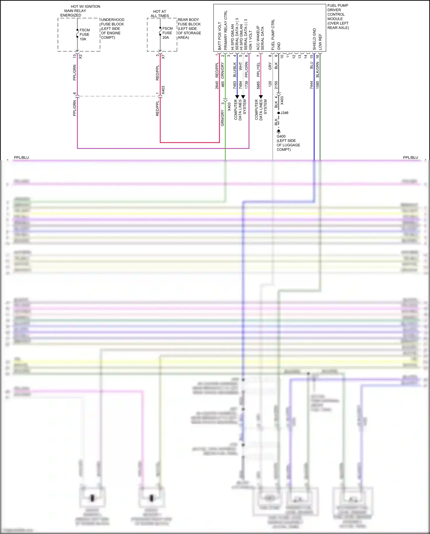 Wiring diagram blu/ppl for GMC Acadia II (2016-2019) (35 of 39)