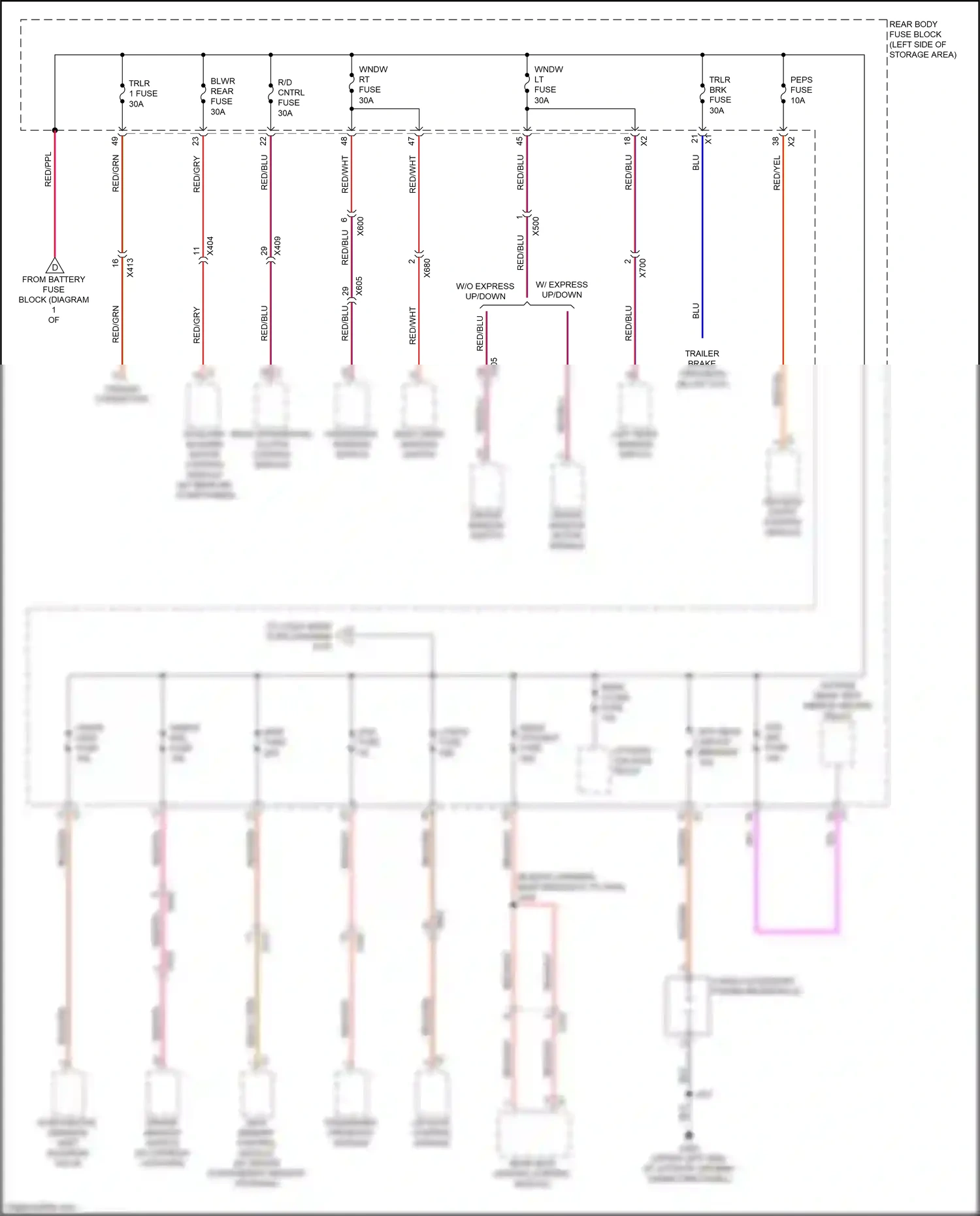 Wiring diagram cargo accessory power receptacle for GMC Acadia II (2016-2019) (2 of 2)