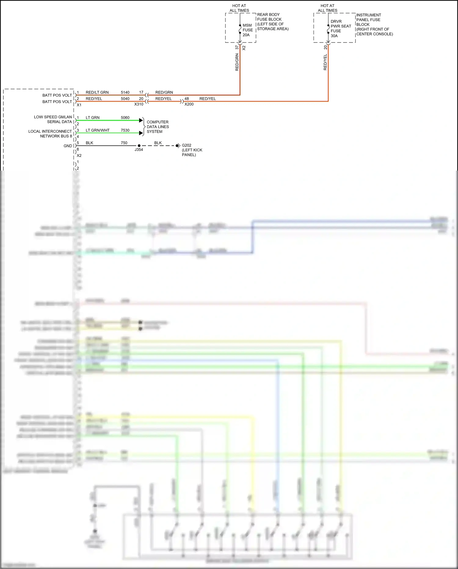 Wiring diagram computer data lines system for GMC Acadia II (2016-2019) (23 of 89)